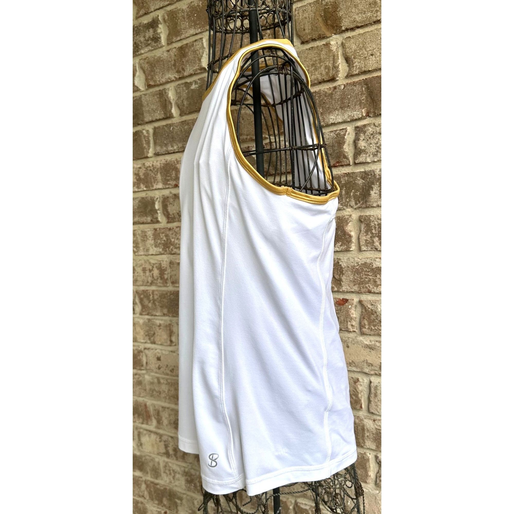 Other Bosofibella Athletic Top Large White Sleeveless Racerback Pi Size L / US 10 / IT 46 - 10 Thumbnail