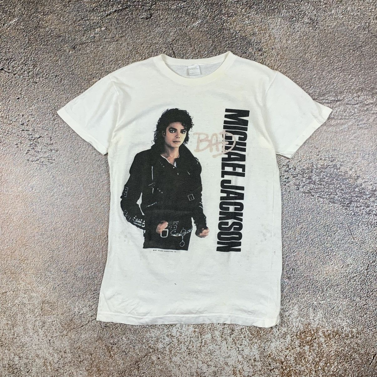 Band Tees 1987 Michael Jackson Bad Tour T Shirt Tee Vintage Size US M / EU 48-50 / 2 - 1 Thumbnail