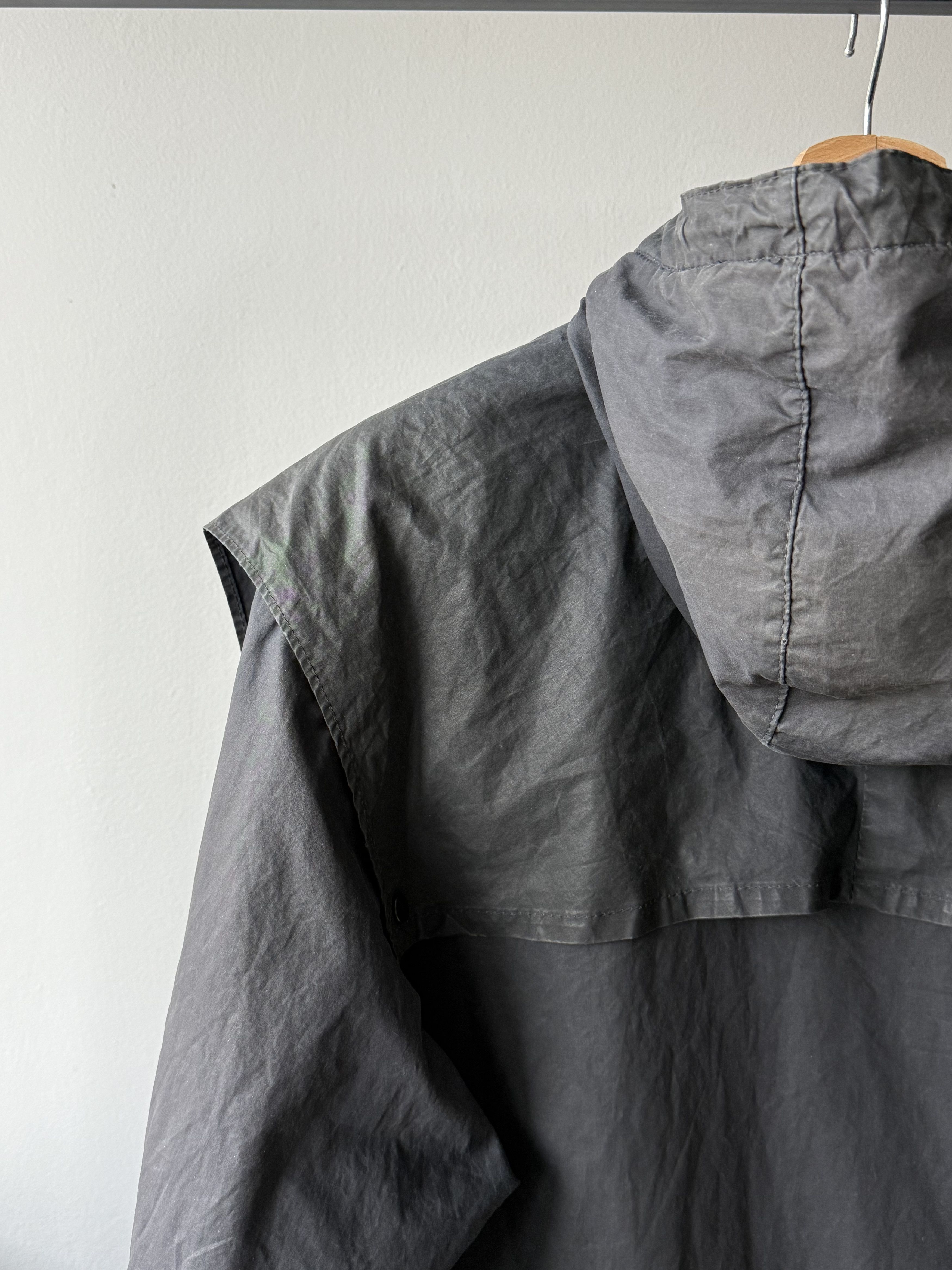 Barbour Vintage Barbour A6 Lined Durham Waxed Cotton Hooded Jacket Size US M / EU 48-50 / 2 - 8 Thumbnail