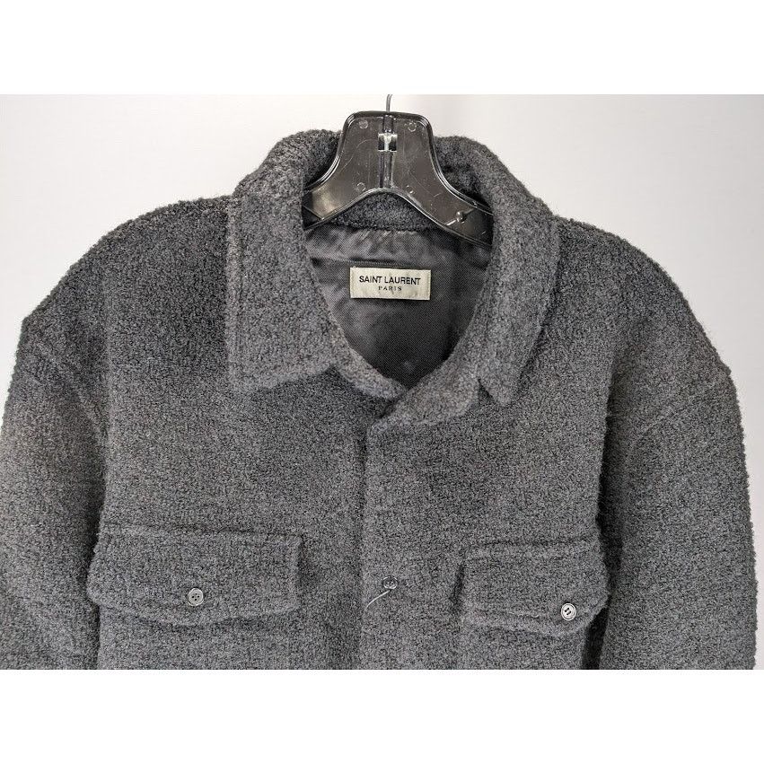 Saint Laurent Paris o1rshd1 Q:2 / Wool Shirt OverShirt in Black Size US M / EU 48-50 / 2 - 6 Thumbnail