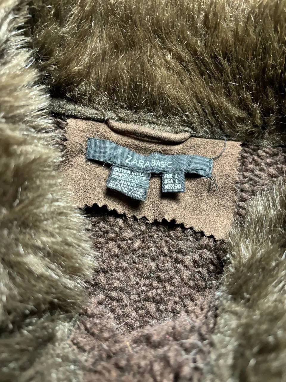 If Six Was Nine × Vintage Vintage Y 2K Suede Leather Style Fur Faux Collar Sleeve Jack Size L / US 10 / IT 46 - 8 Thumbnail
