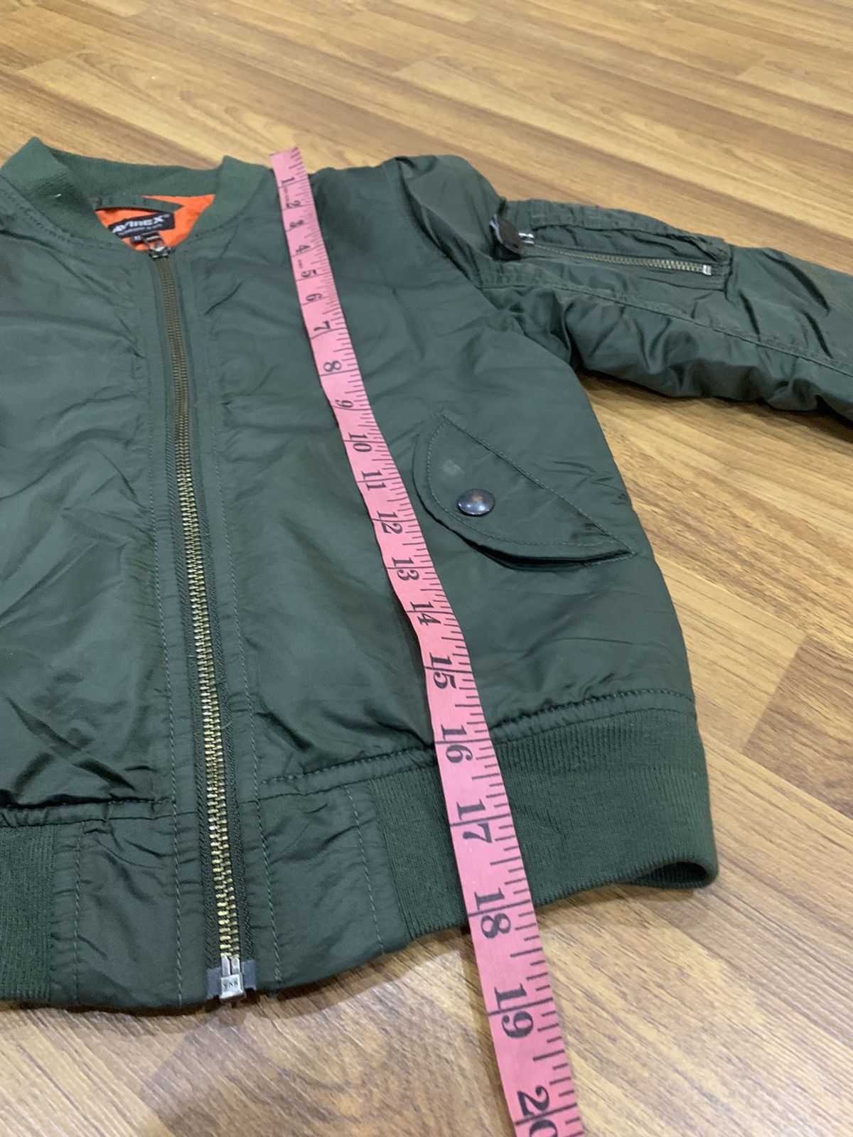 Avirex AVIREX JUNIOR BOMBER JACKET METALLIC GREEN US MARINE Size US XXS / EU 40 - 4 Thumbnail