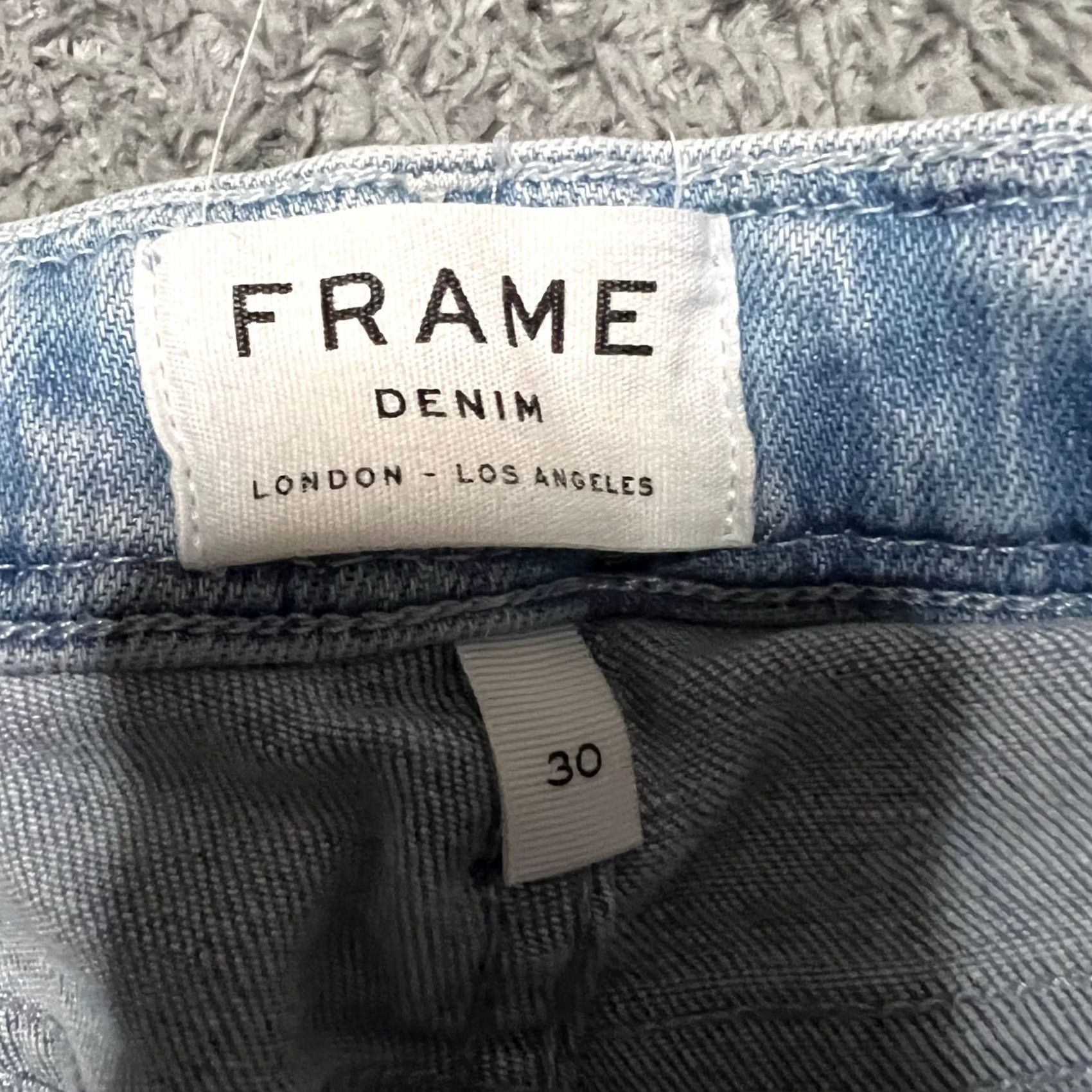 Frame FRAME Jeans Le Crop Mini Boot Blue Braid Waist Womens 30 30x25.5 Regular Blue Bootcut Girls? Size 30" / US 8 / IT 44 - 5 Thumbnail