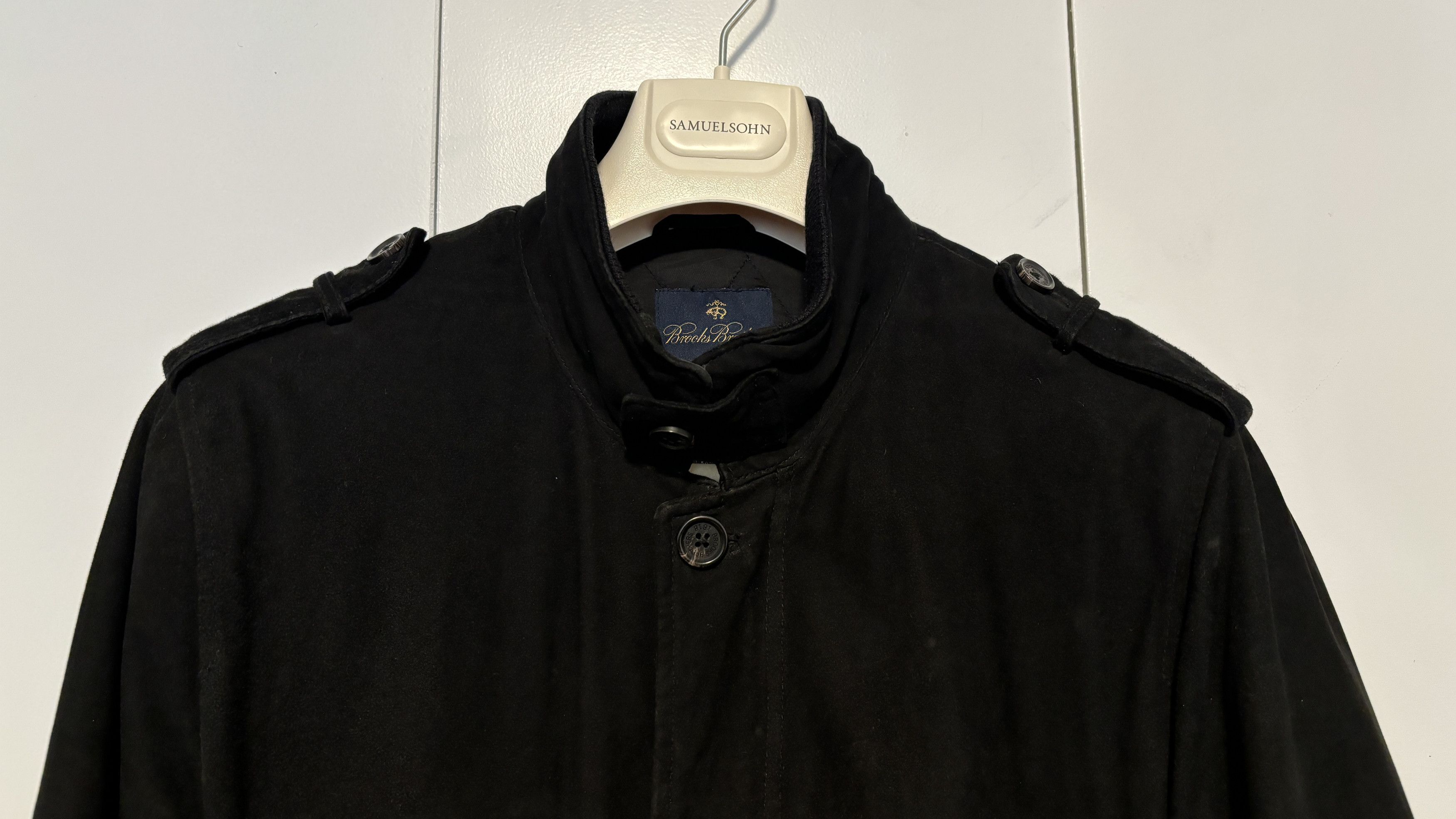 Brooks Brothers $950 Black Suede Field Jacket Size US M / EU 48-50 / 2 - 7 Thumbnail