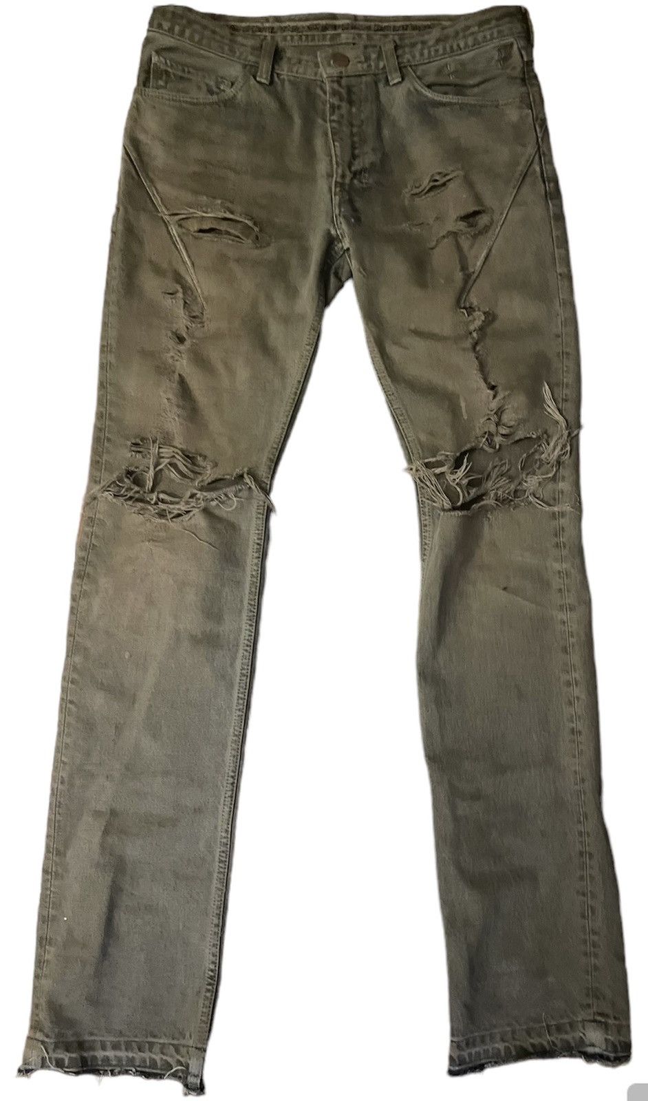 image of Number N Ine Number (N)Ine Distressed Jeans Size 2 in Mud, Men's