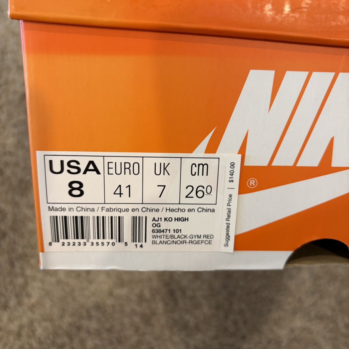 Jordan Brand 2013 Nike Air Jordan AJKO Chicago Size US 8 / EU 41 - 11 Thumbnail