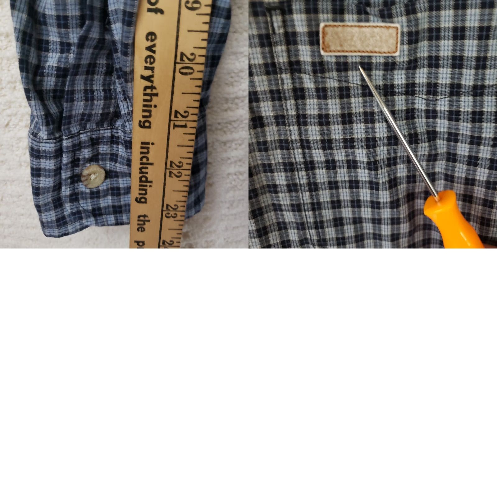 Carhartt Carhartt Work Shirt Relaxed Fit Men's L Blue Plaid Long Sleeve Button Front Size US L / EU 52-54 / 3 - 9 Thumbnail