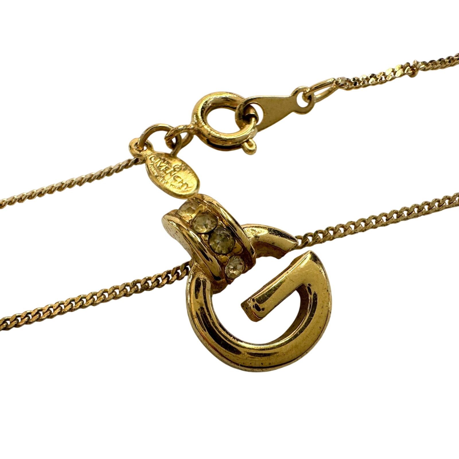 Givenchy Vintage Givenchy Rounded "G" Necklace Gold Plated Size ONE SIZE - 10 Thumbnail