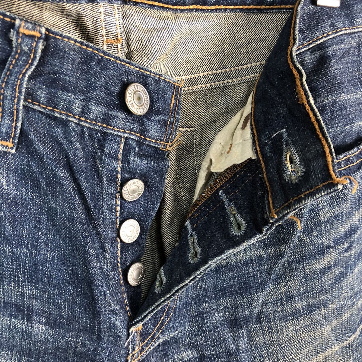 Levi's 501 Levis faded vintage Denim Pants #A2156 Size US 27 - 12 Thumbnail