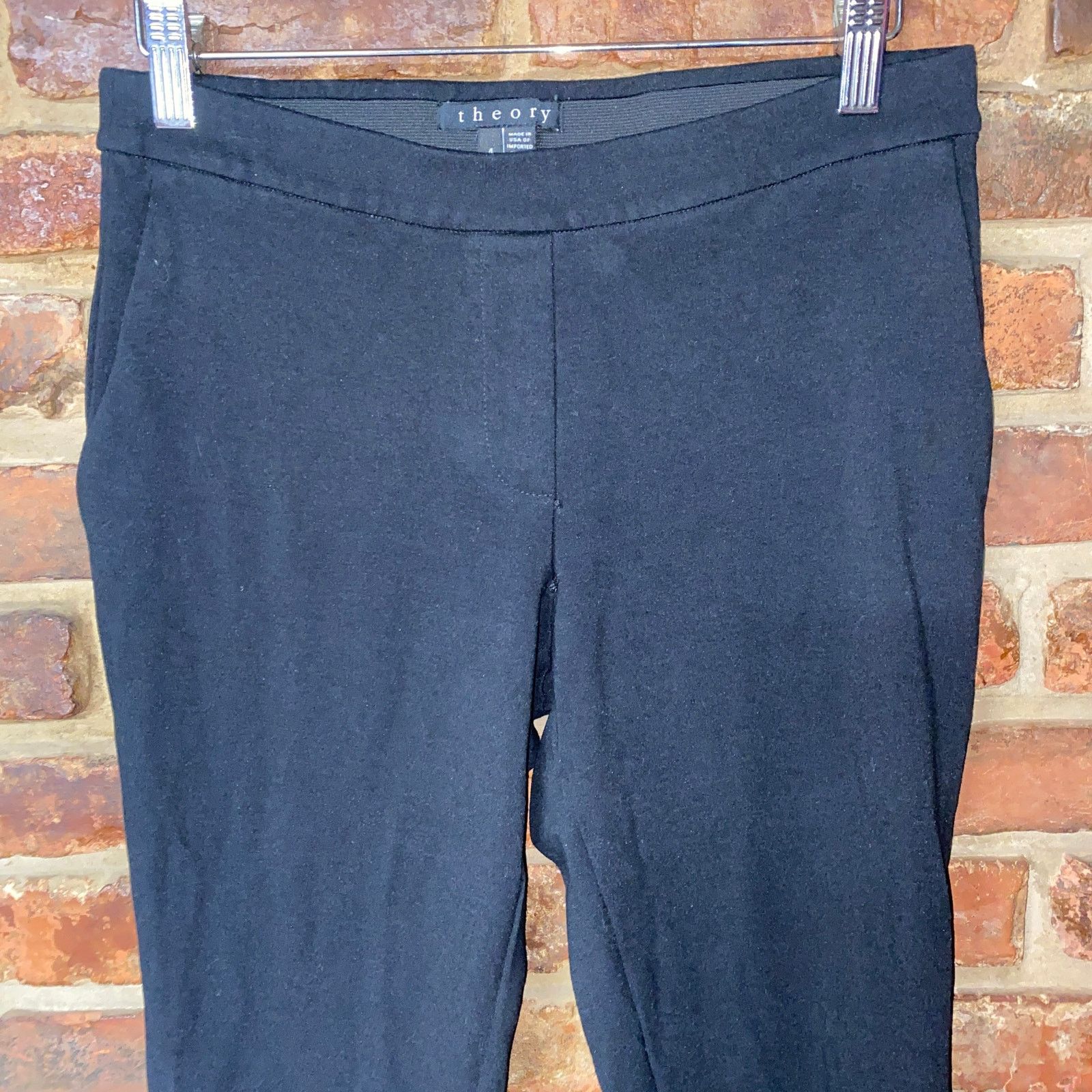 Theory Theory Black Stretch Thaniel Approach Slim Pull-On Pants 4 Size 27" / US 4 / IT 40 - 3 Thumbnail