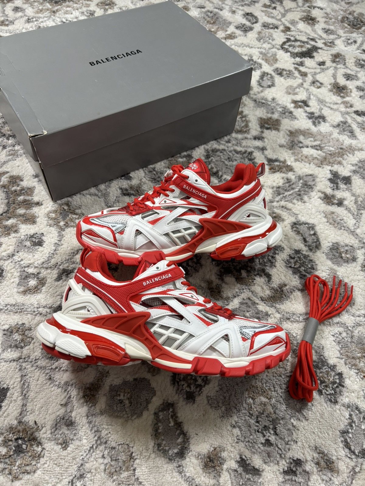 Balenciaga Balenciage Tracks Red Size US 8 / EU 41 - 3 Thumbnail