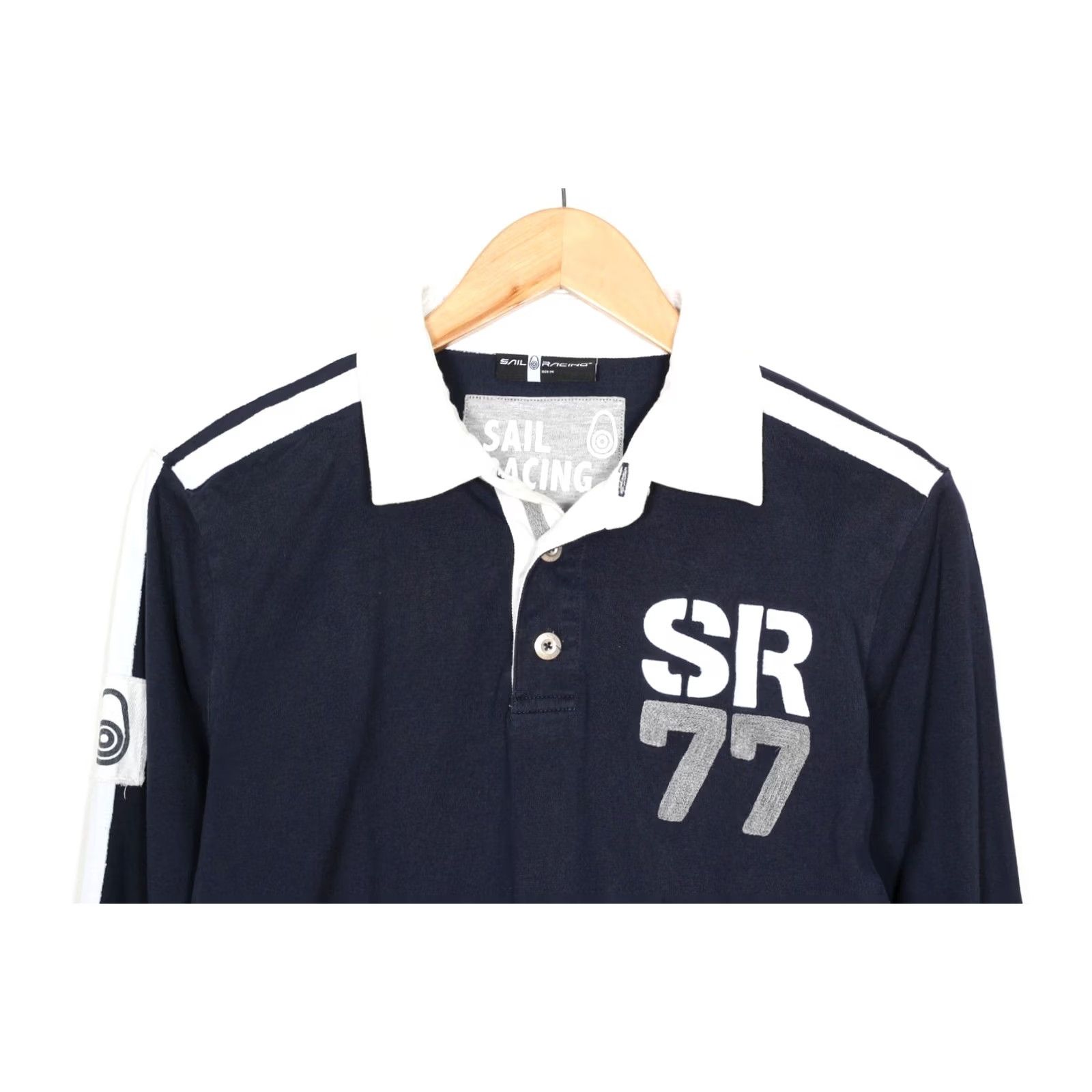 Vintage Nike Sail Racing Bow Rugger Rugby Shirt Men M Long Sleeve Blue Polo Size US M / EU 48-50 / 2 - 2 Thumbnail