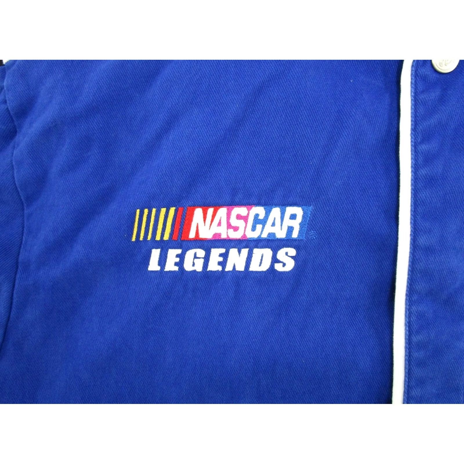 Chase Authentics VINTAGE NASCAR Racing Jacket Legends Chase Authentics Signatures Size L Blue Bomber Jacket with Pockets Size US L / EU 52-54 / 3 - 3 Thumbnail