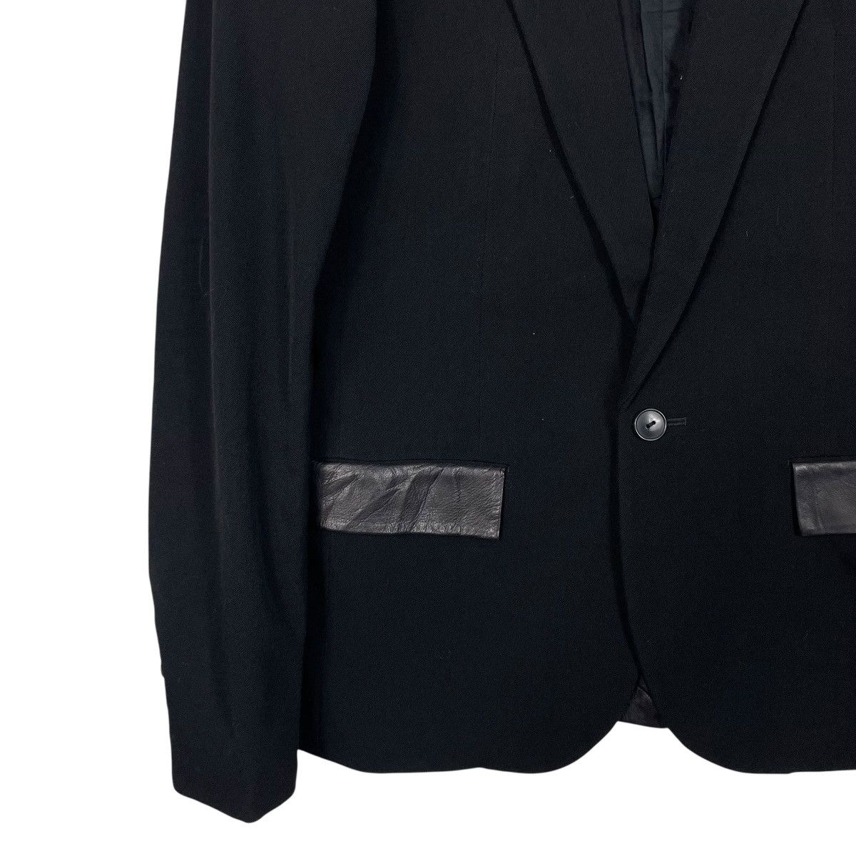 Number (N)ine Vintage SS06 Number Nine Wool Lamb Leather Blazer Jacket Size US S / EU 44-46 / 1 - 3 Thumbnail
