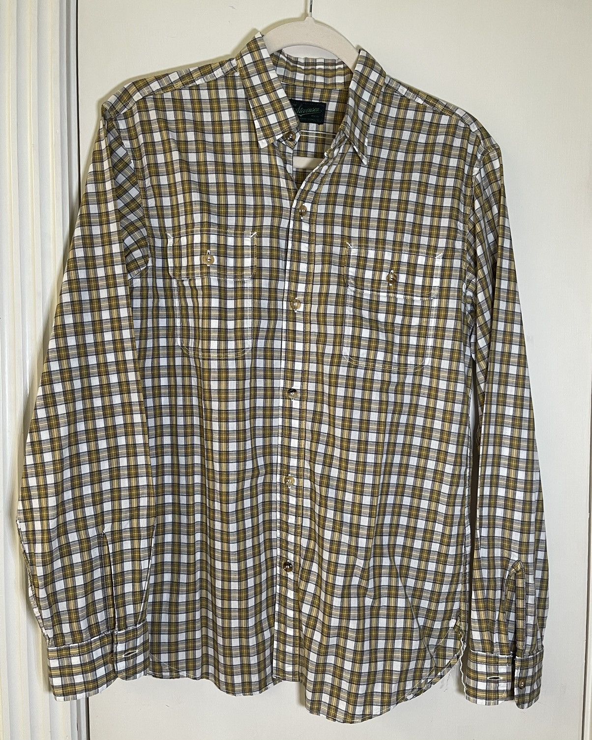 Stevenson Overall Co. Stevenson Overall Co Checker Plaid Shirt - Medium - Yellow Size US M / EU 48-50 / 2 - 1 Thumbnail