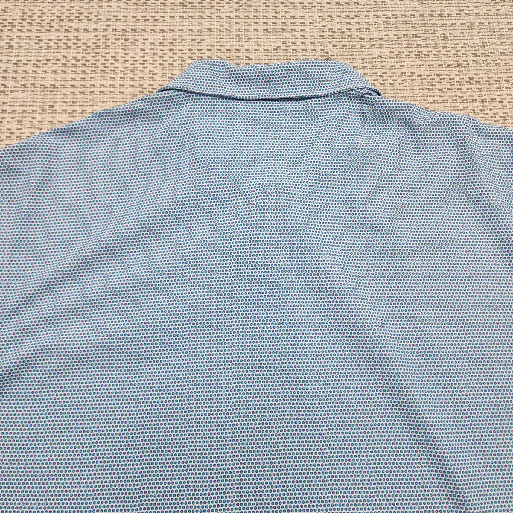 Peter Millar Peter Millar Polo Shirt Mens Large Summer Comfort Golf Logo Stretch Lightweight Blue Geometric 3-Button Classic Casual Sports Mens Size US L / EU 52-54 / 3 - 6 Thumbnail