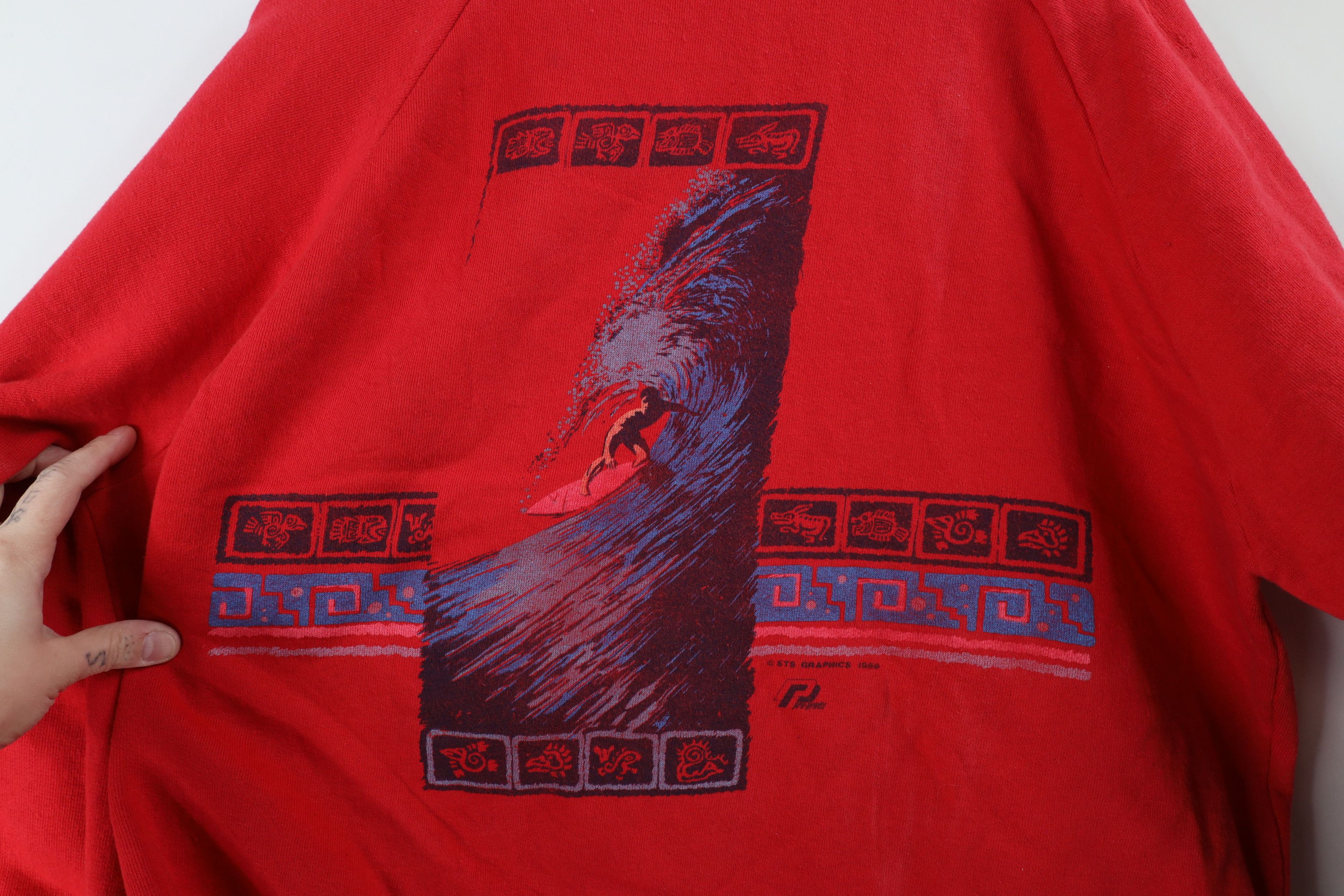 Vintage Vintage 80s Streetwear Hawaii Surfing Crewneck Sweatshirt Size US M / EU 48-50 / 2 - 13 Thumbnail