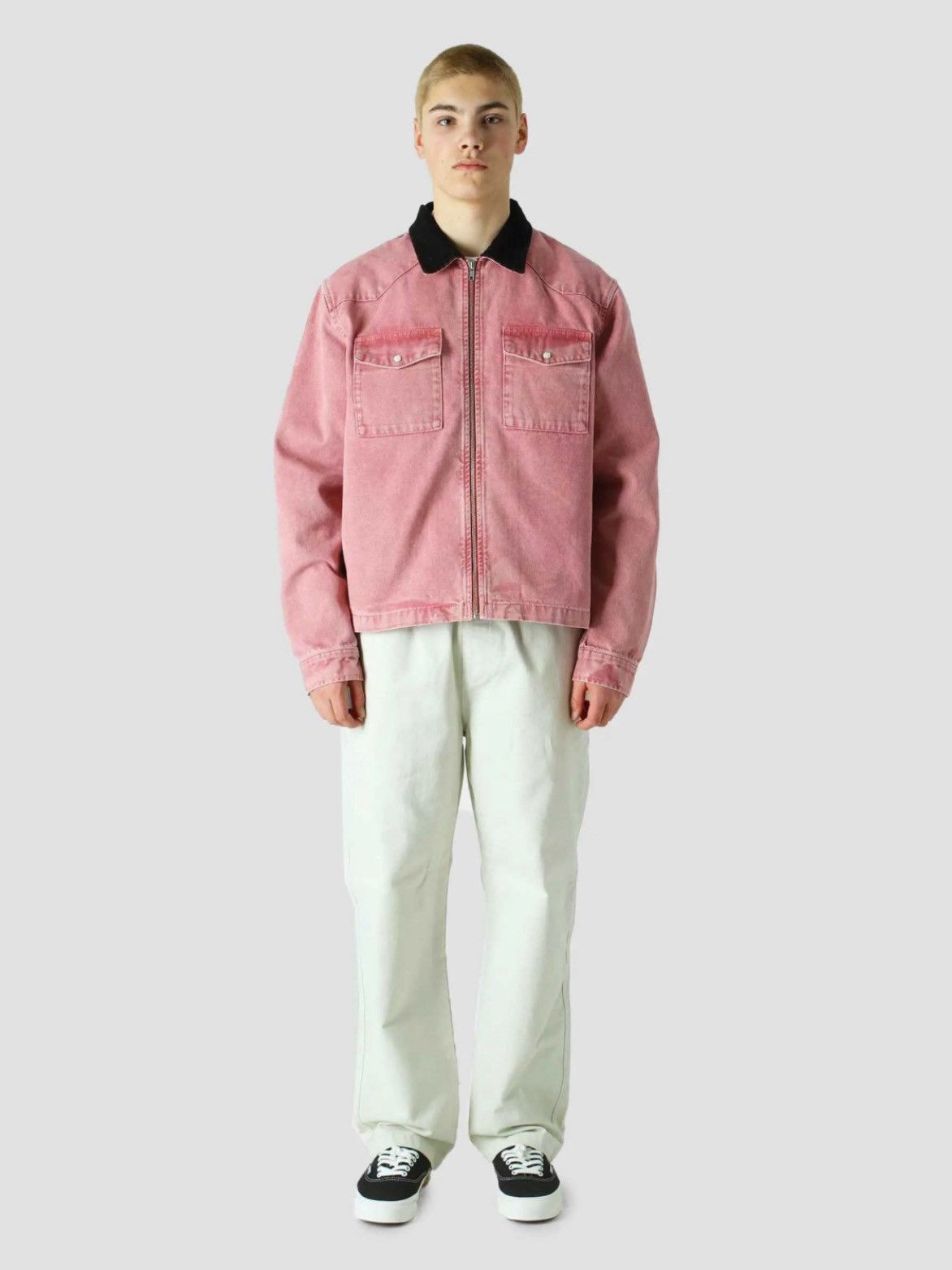 Stussy Stussy Pink Washed Canvas Work Shirt Small Size US S / EU 44-46 / 1 - 17 Thumbnail