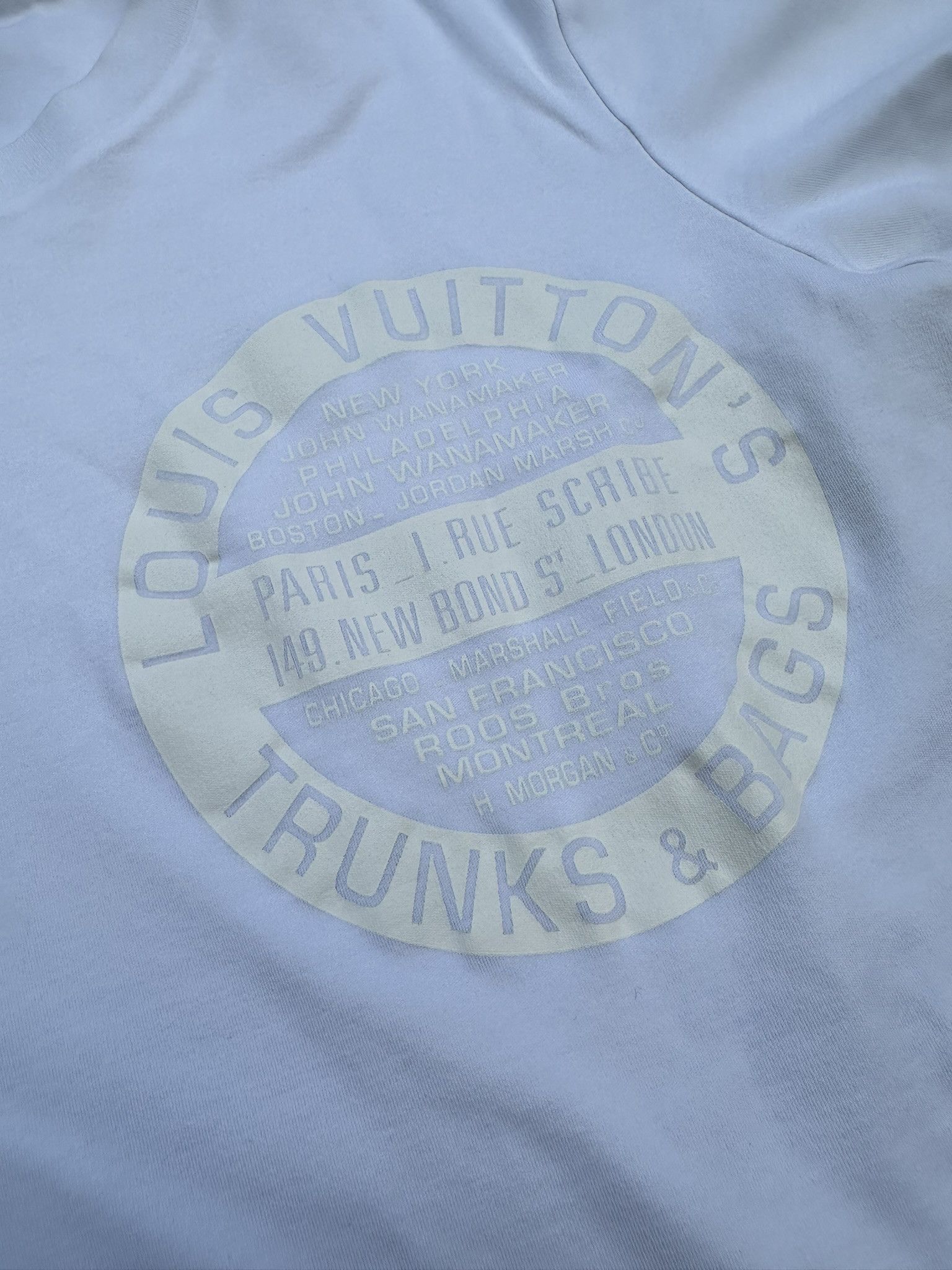 Louis Vuitton Louis Vuitton T-Shirt Trunks & Bags Logo White Size M / US 6-8 / IT 42-44 - 5 Thumbnail