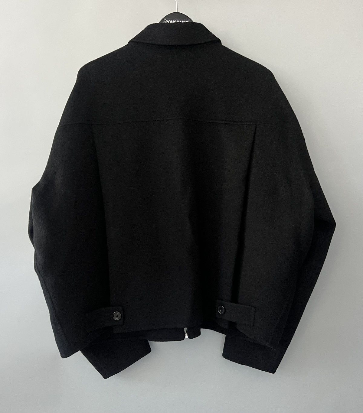 Acne Studios: ブラック ウール ジップアップジャケット