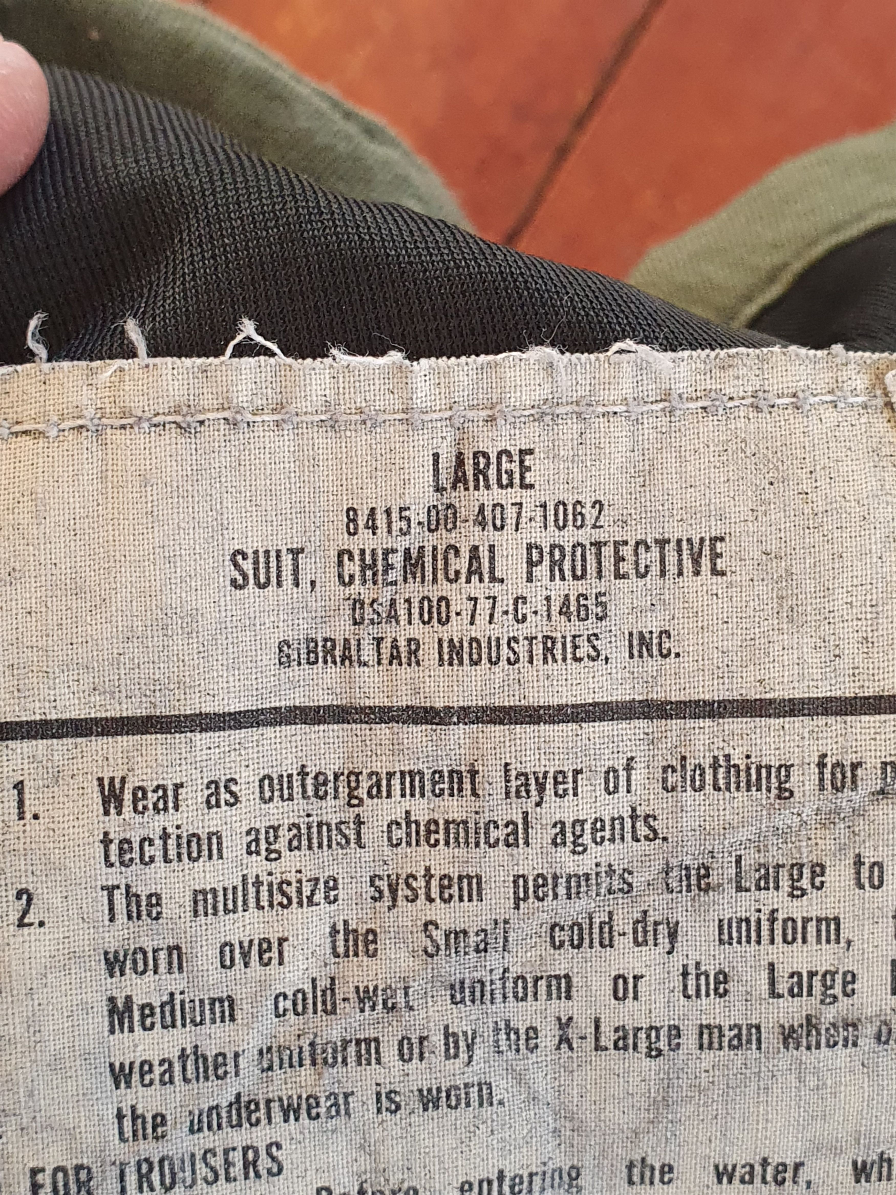 Vintage Chemical Protective Military Pants Vtg 1977 Gibraltar Ind Size US 38 / EU 54 - 3 Thumbnail