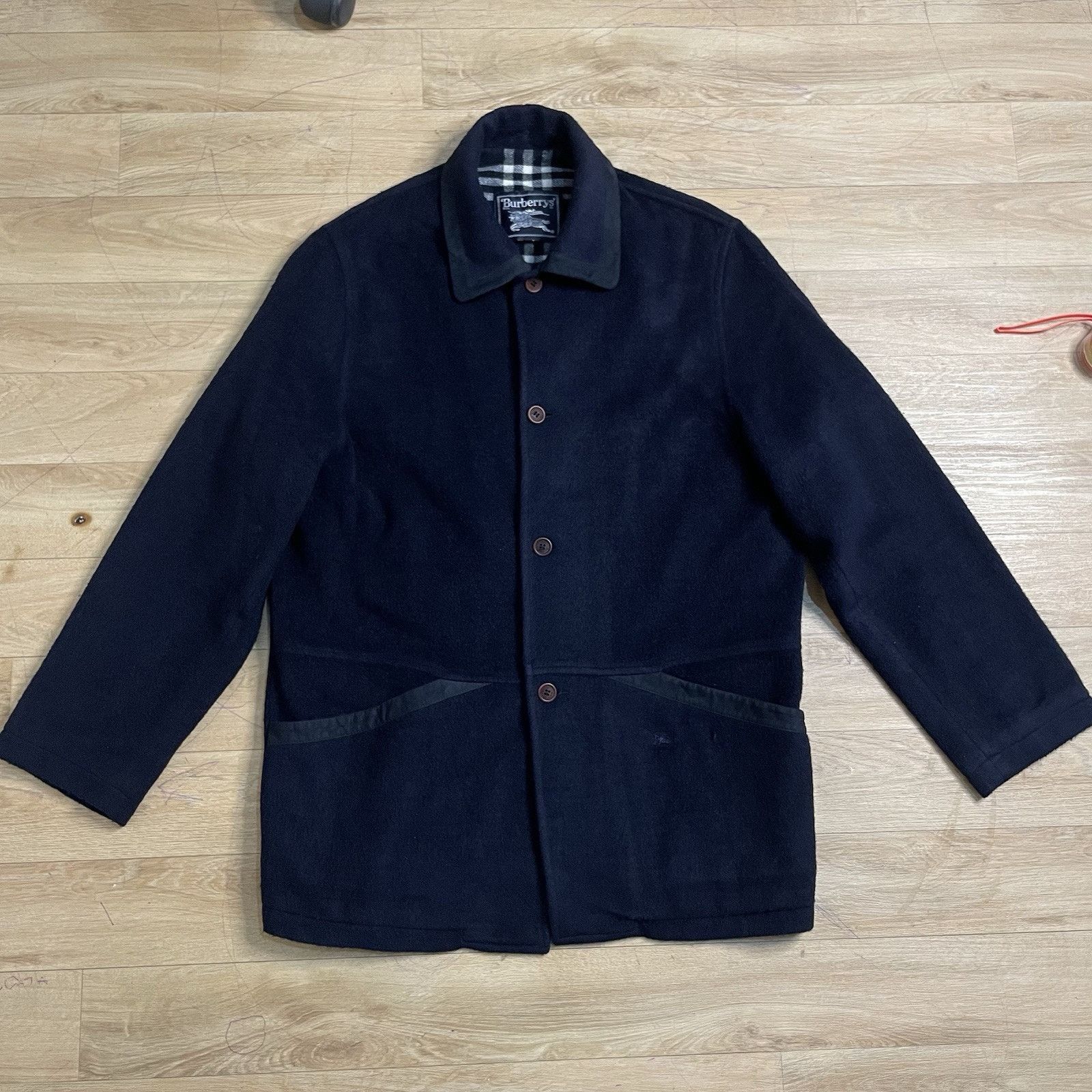 Burberry vintage burberry coat NOVA CHECK wool jacket mens blue navy Size US L / EU 52-54 / 3 - 12 Thumbnail