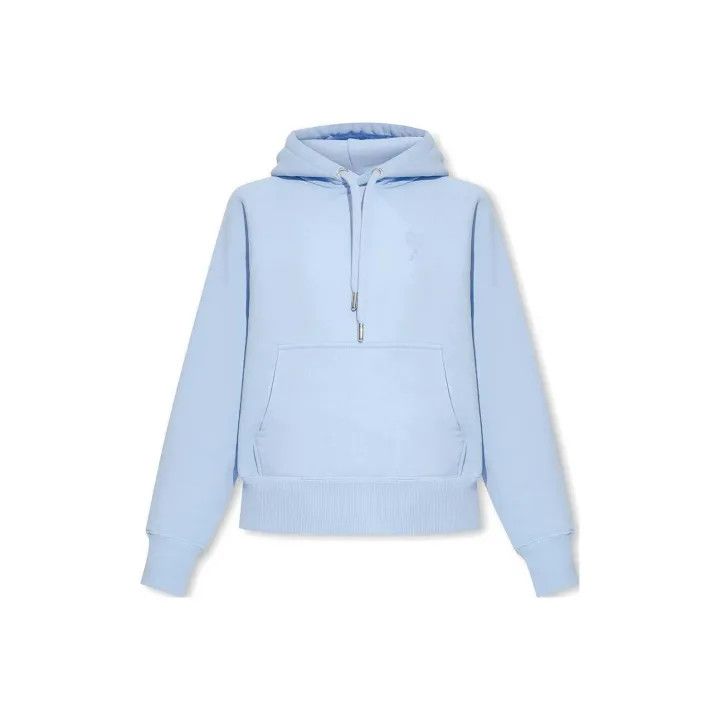 AMI AMIPARIS Blue Heart Embroidered Hoodie 0079 Size US S / EU 44-46 / 1 - 1 Thumbnail