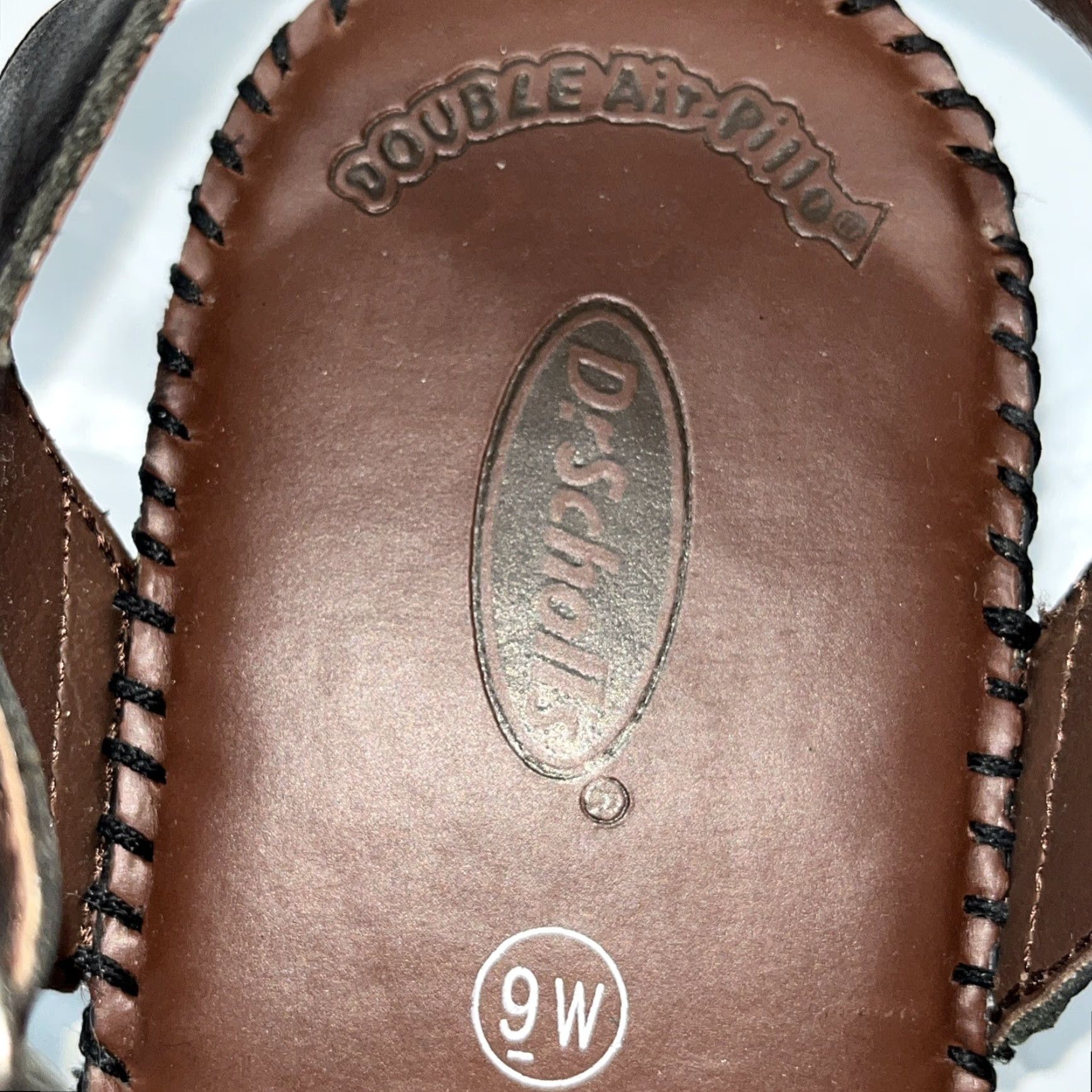 Vintage Dr. Scholl's Black Fisherman Leather Strap Open Toe Sandals W Women's 9 Wide Straps Flat Comfort Size US 9 / IT 39 - 5 Thumbnail