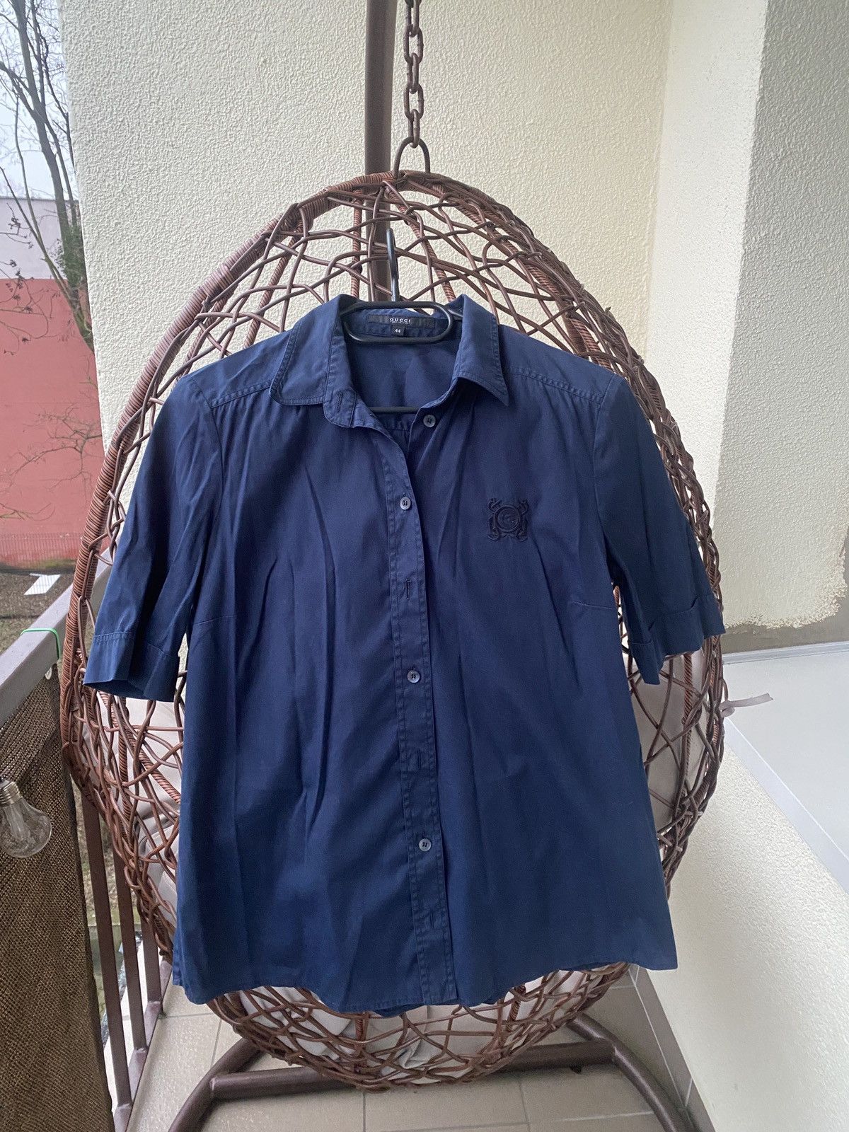 Gucci Luxury gucci shirt button up with small G Size L / US 10 / IT 46 - 1 Thumbnail