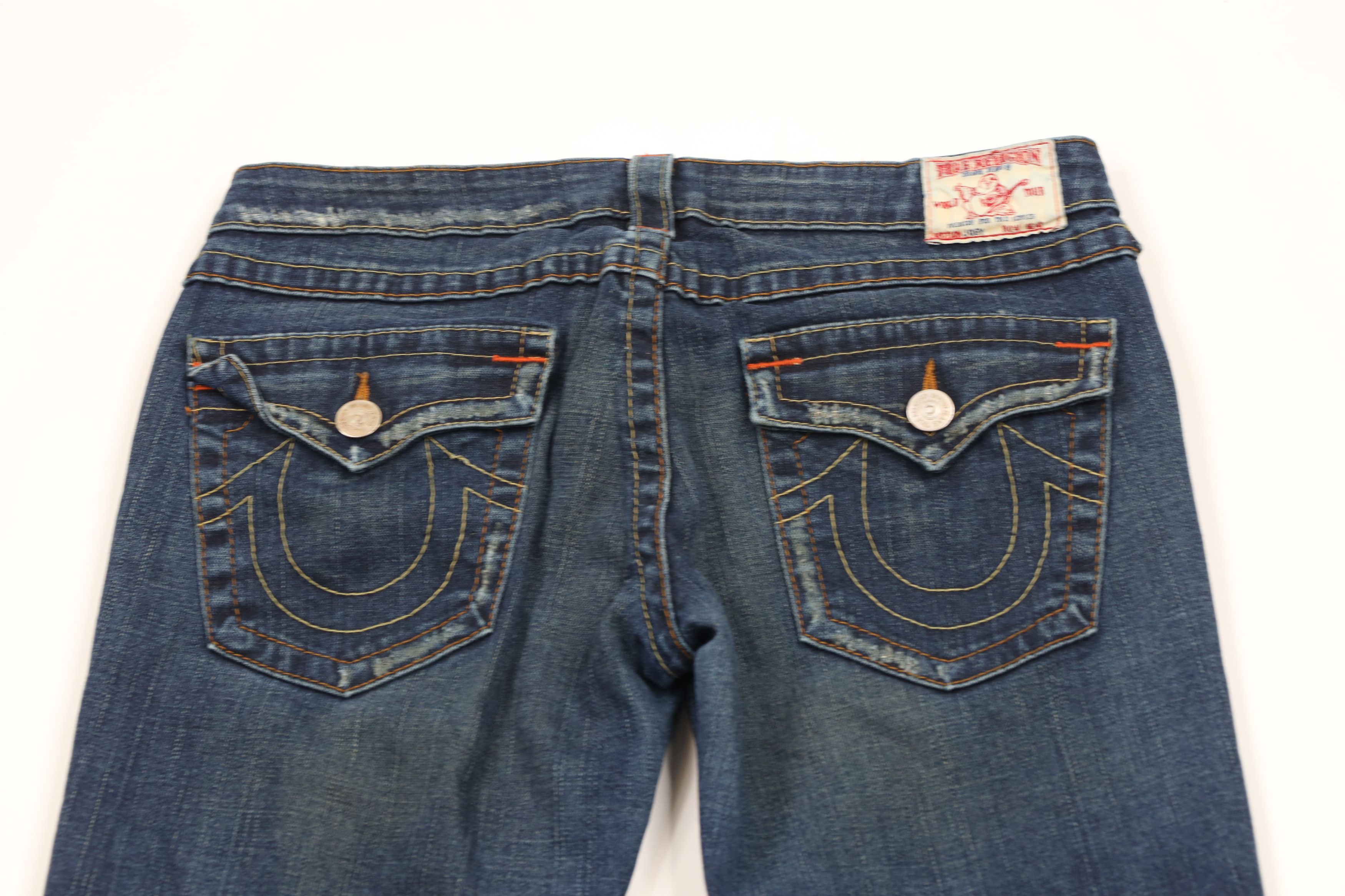 True Religion × Vintage Vintage True Religion Joey Flared Wide Leg Jeans Blue USA Size 31" - 11 Thumbnail