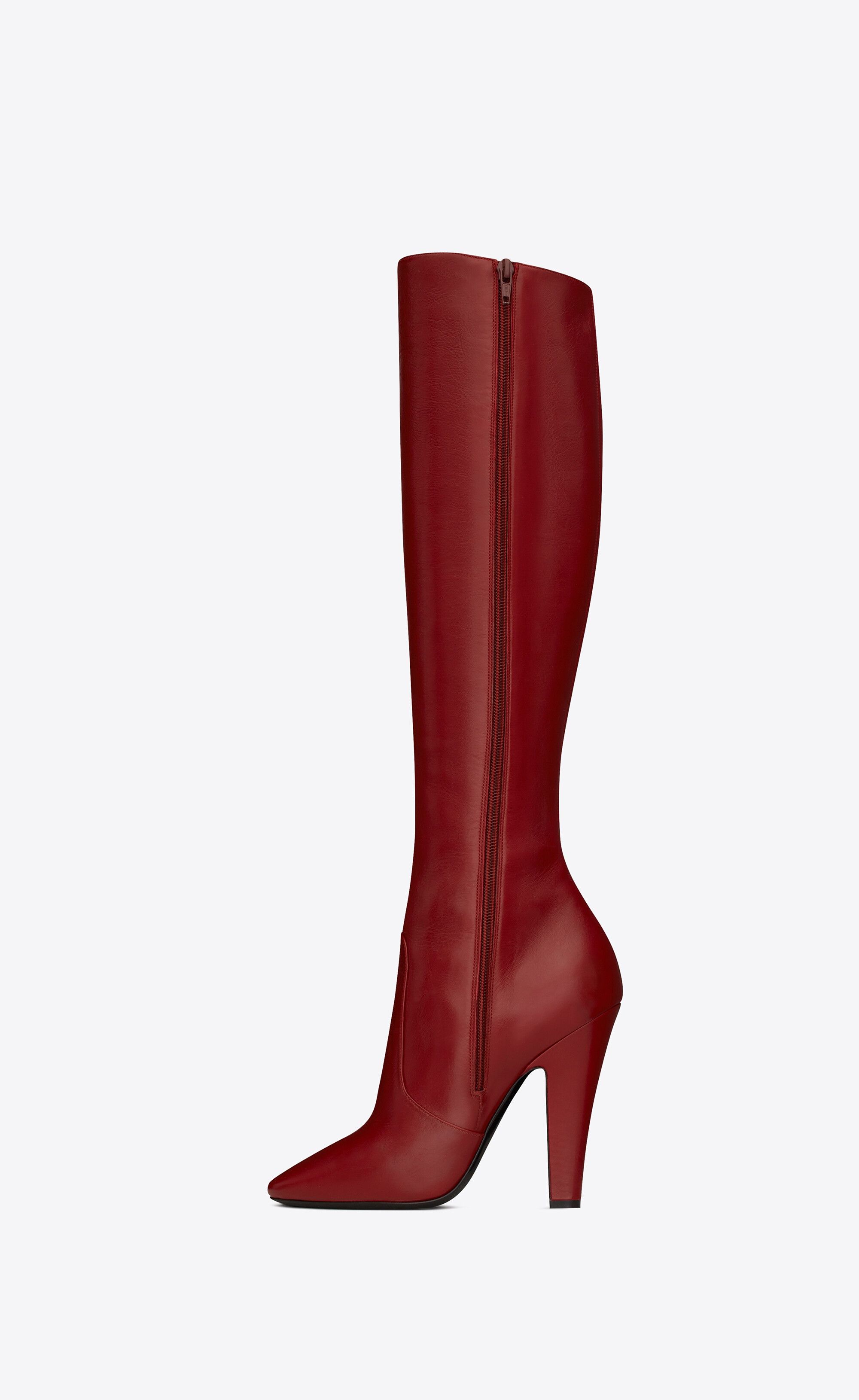 Saint Laurent Paris o1bcso1str0125 68 Boots In Smooth Leather in Red Size US 7 / IT 37 - 3 Thumbnail