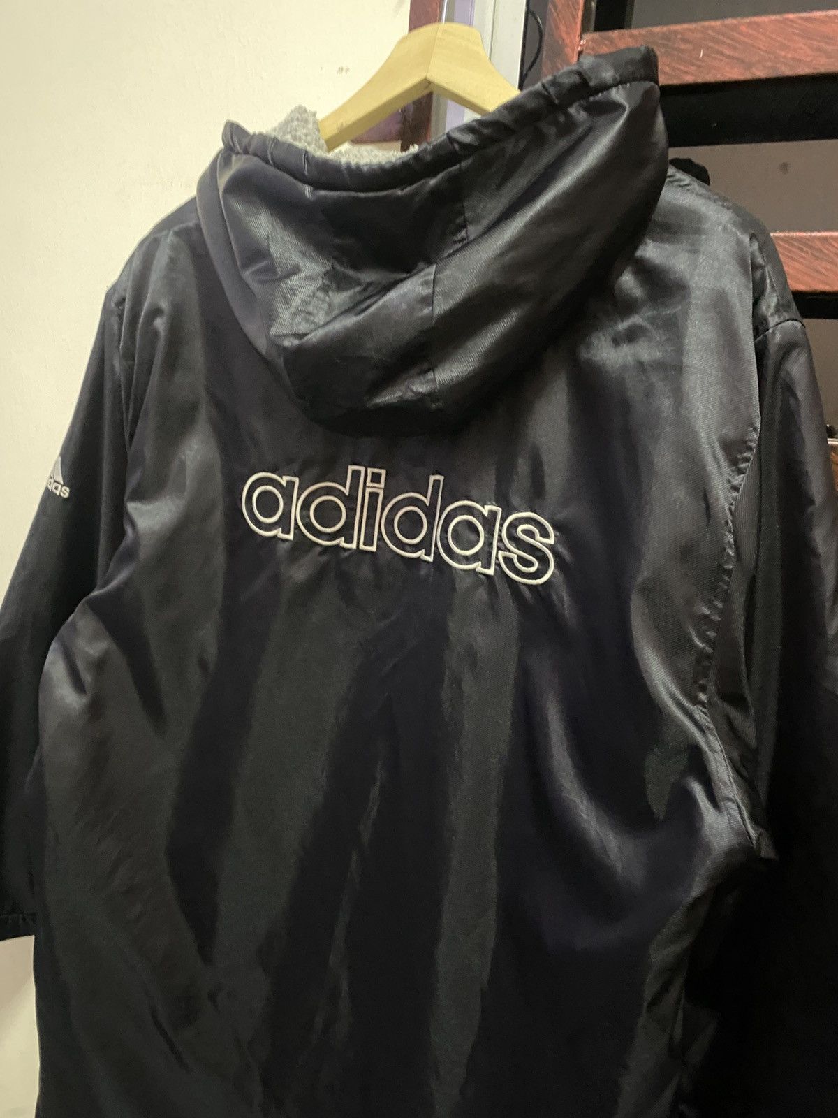 Vintage 2000s Adidas Coach Jacket Sherpa Inner Size US L / EU 52-54 / 3 - 7 Thumbnail