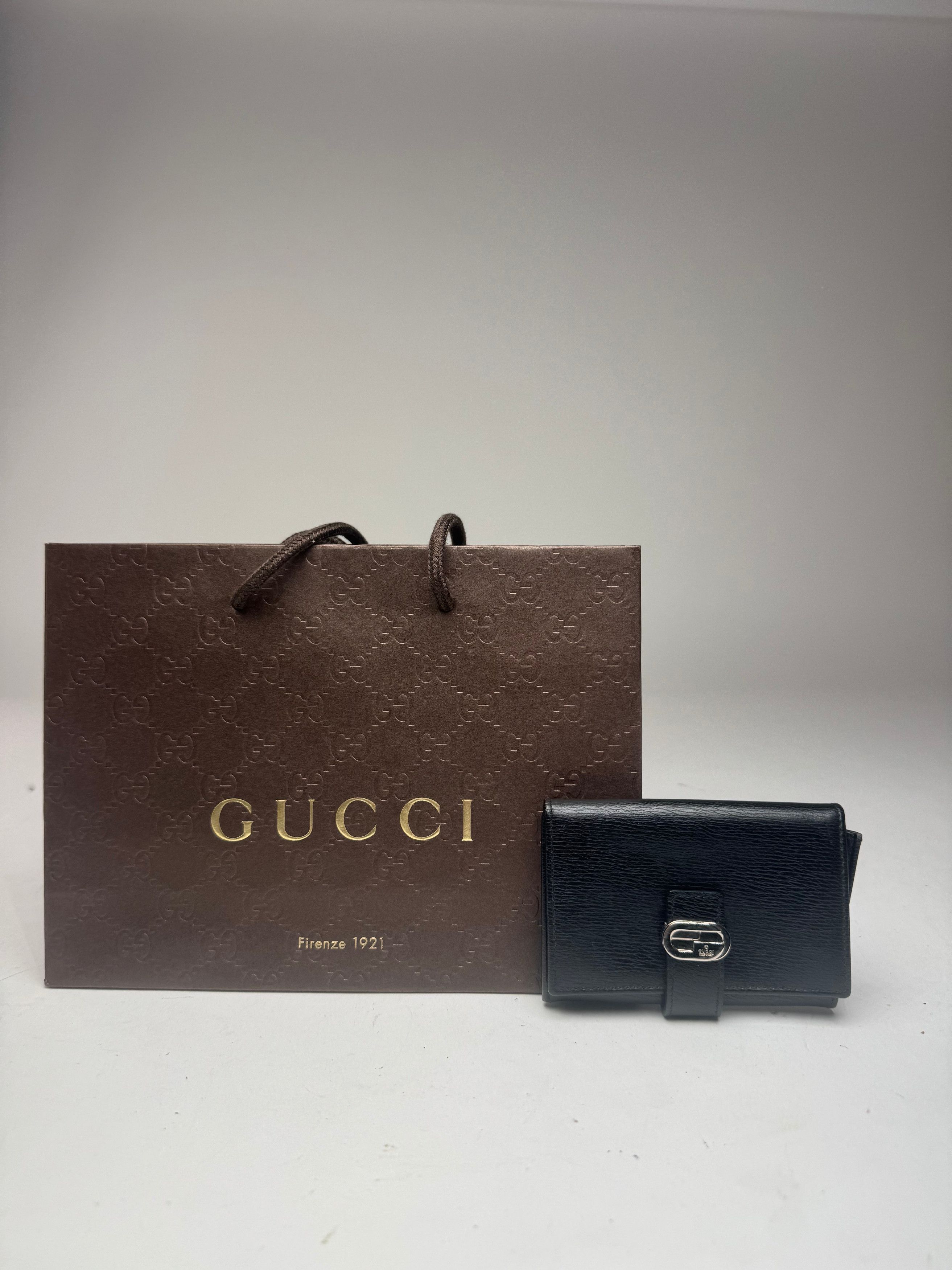 Gucci Vintage Leather Cardholder Black Size ONE SIZE - 1 Thumbnail