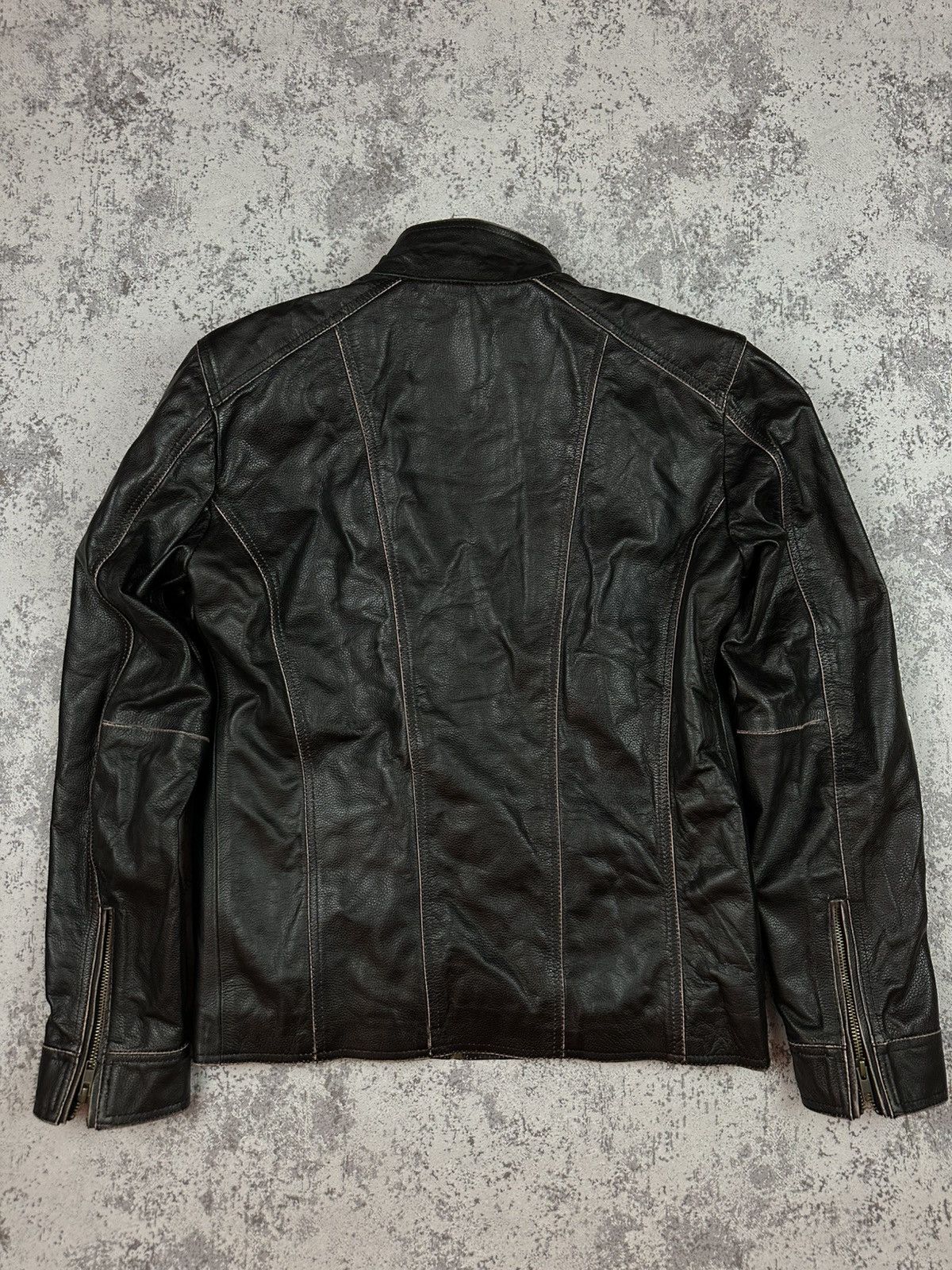 Leather Vintage Leather Jacket Moto Genuine Racing Y2K Motorcycle Size US S / EU 44-46 / 1 - 9 Thumbnail