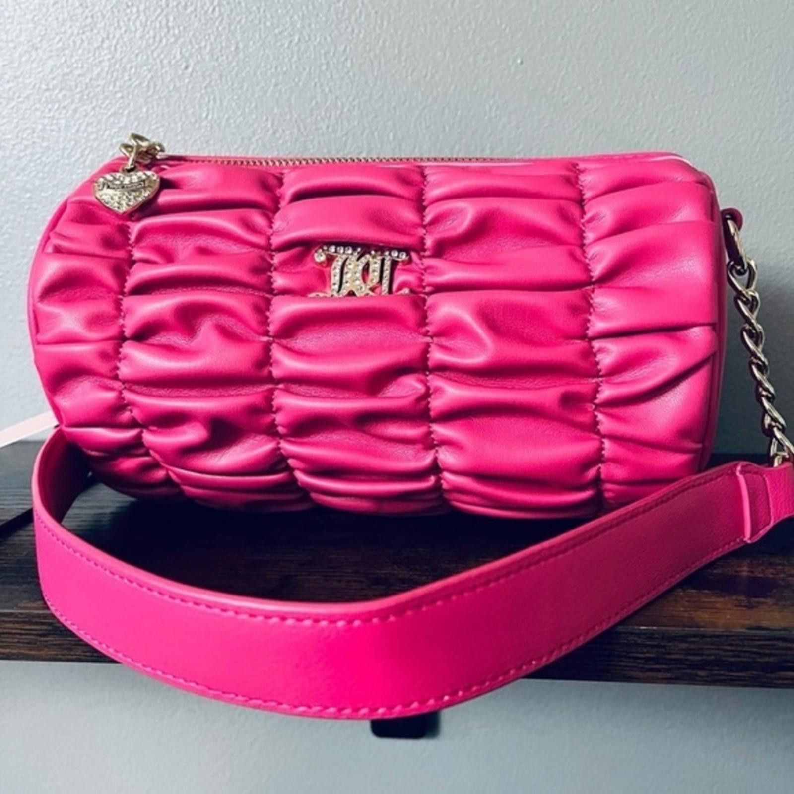 Juicy Couture Juicy Couture Pink Flash Run the World Shoulder Barrel Bag Size ONE SIZE - 1 Thumbnail
