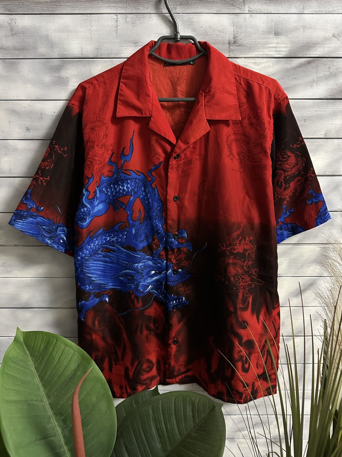 Other Rare Vintage Shirt Dragons in Fire Y2K Japan Style Size L Size US L / EU 52-54 / 3 - 1 Thumbnail
