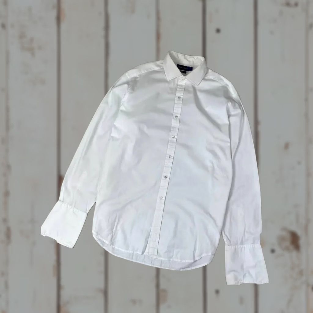 Ralph Lauren Ralph Lauren Purple Label Shirt Long Sleeve Buttons White XL Men Size US XL / EU 56 / 4 - 1 Thumbnail