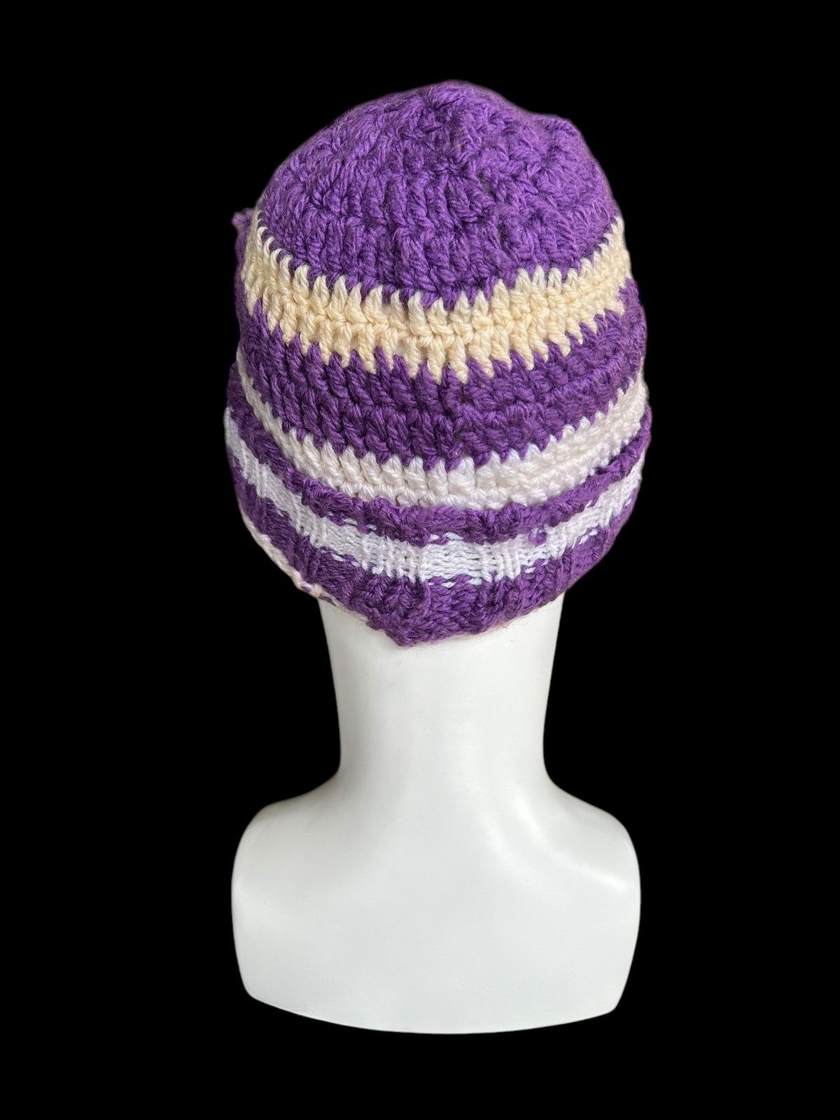 Japanese Brand × Kapital × Vintage Crochet Knitted Handmade Beanie Hats ☠️☠️ Size ONE SIZE - 2 Thumbnail