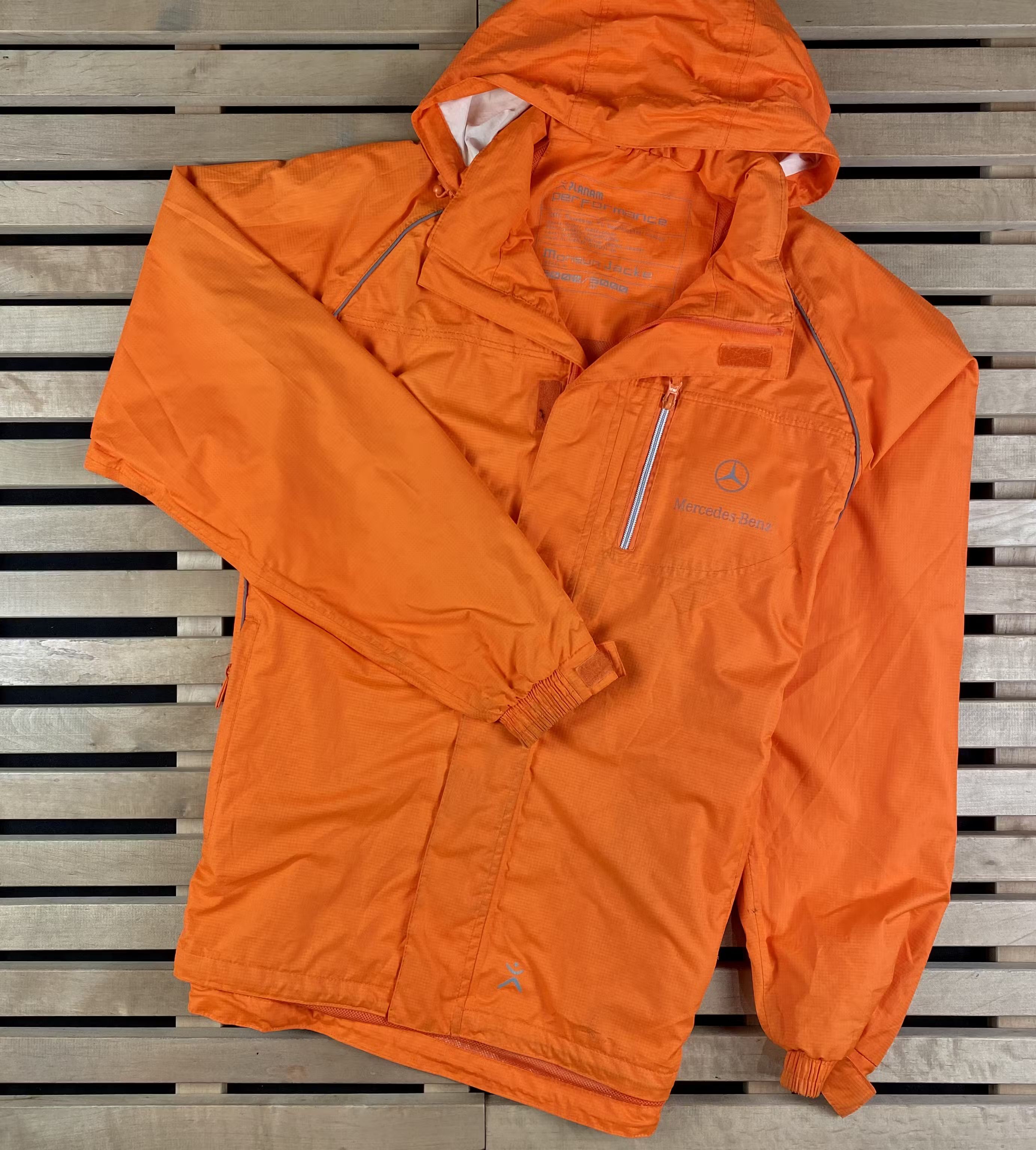 Mercedes-Benz × Vintage Mens Hooded Jacket Mercedes Benz Size XXL Orange Size US XXL / EU 58 / 5 - 1 Thumbnail