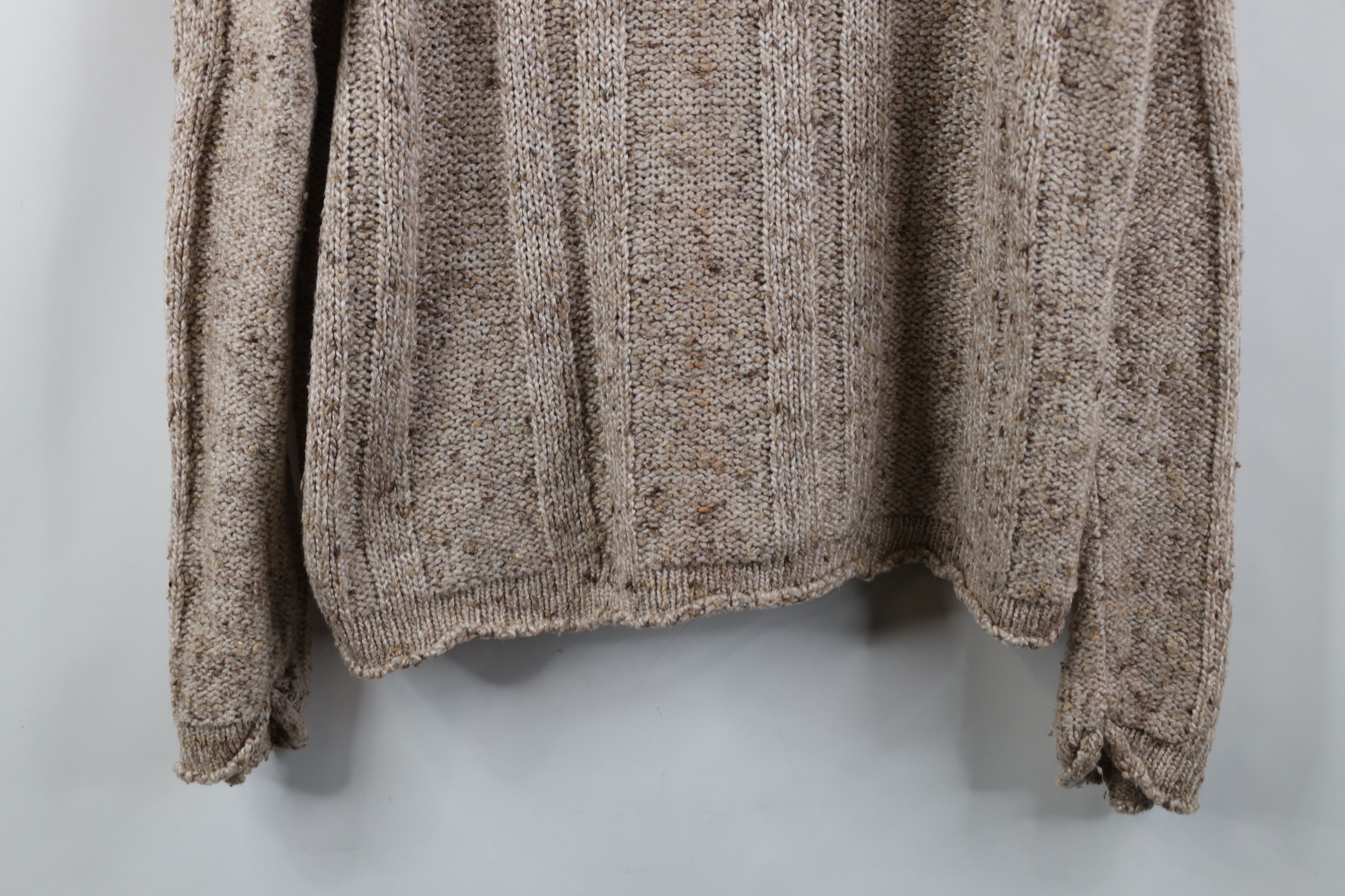 Vintage Vintage 90s Earth Tone Fleck Ribbed Mock Neck Sweater USA Size XL / US 12-14 / IT 48-50 - 3 Thumbnail