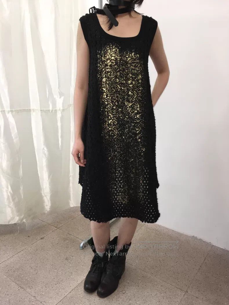 Vivienne Westwood Vivienne Westwood Black gold foil vest dress Size S / US 4 / IT 40 - 4 Thumbnail