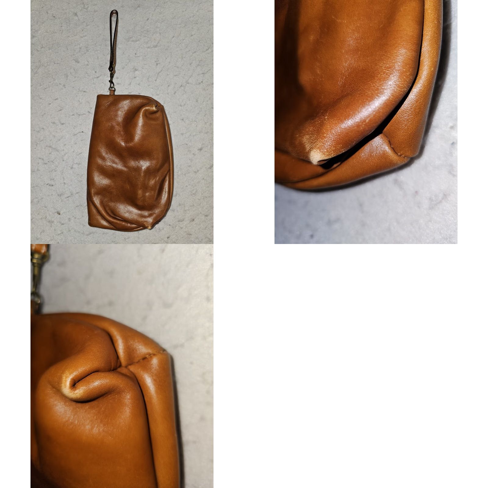 Patricia Nash VINTAGE Patricia Nash Valerie Leather Fold-Over Wristlet Clutch Cognac Tan Clutch Women Medium Size ONE SIZE - 8 Thumbnail