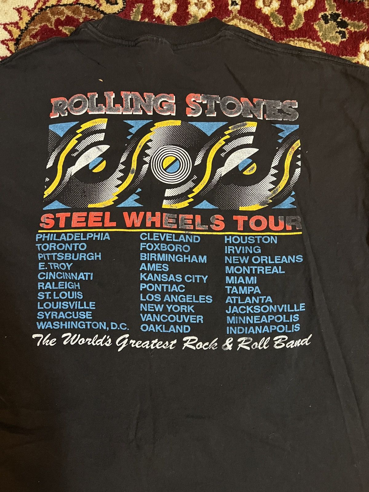 Vintage 1989 Rolling Stones Tour Tee Size US L / EU 52-54 / 3 - 5 Thumbnail