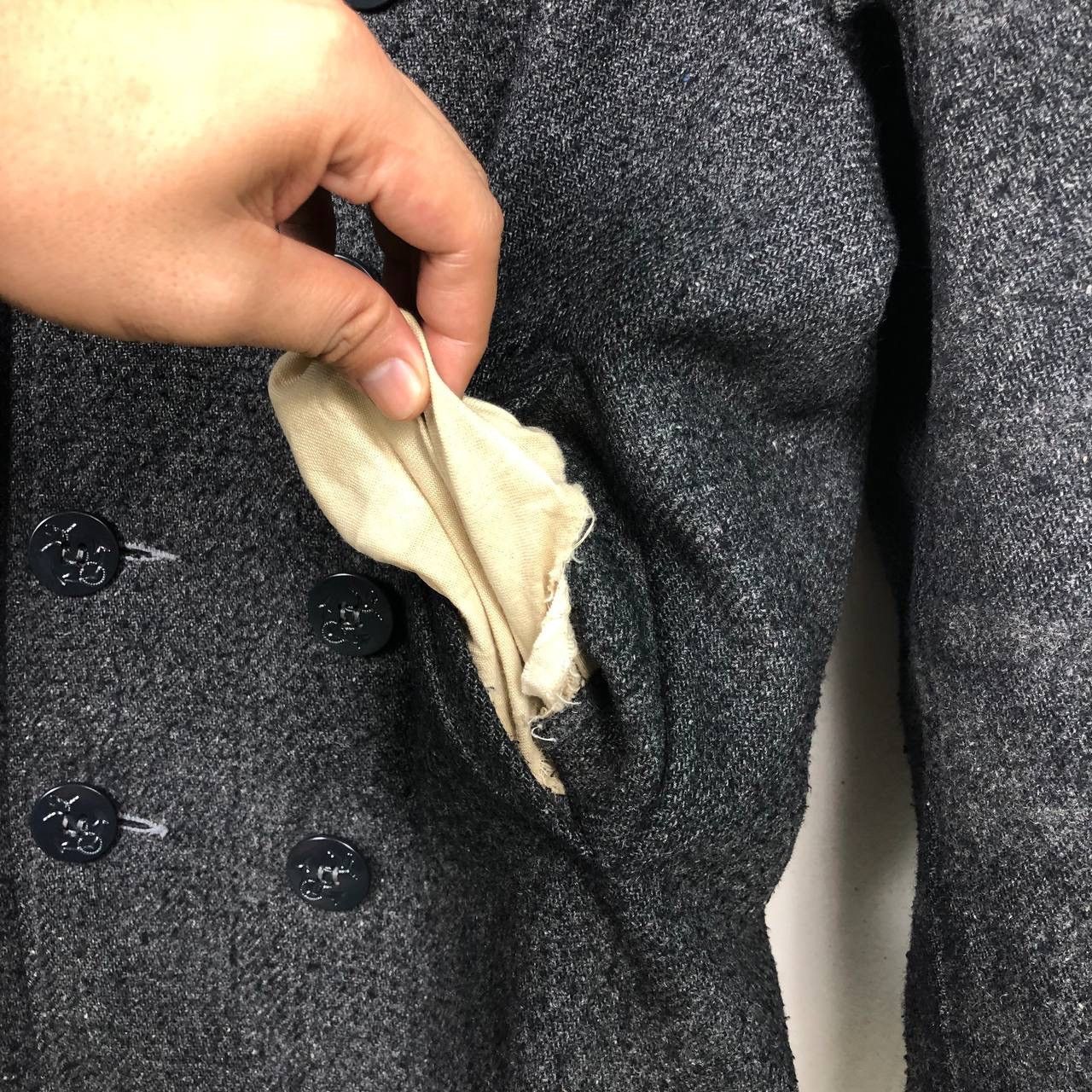 Schott Vintage 80s Schott US 740N Wool Coat Pea Jacket Car Coat Size US M / EU 48-50 / 2 - 14 Thumbnail