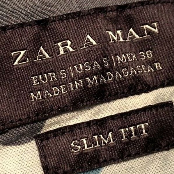 Zara ZARA MAN Camouflage Slim Shirt Collarless Blue S Short Sleeve? Size US S / EU 44-46 / 1 - 7 Thumbnail