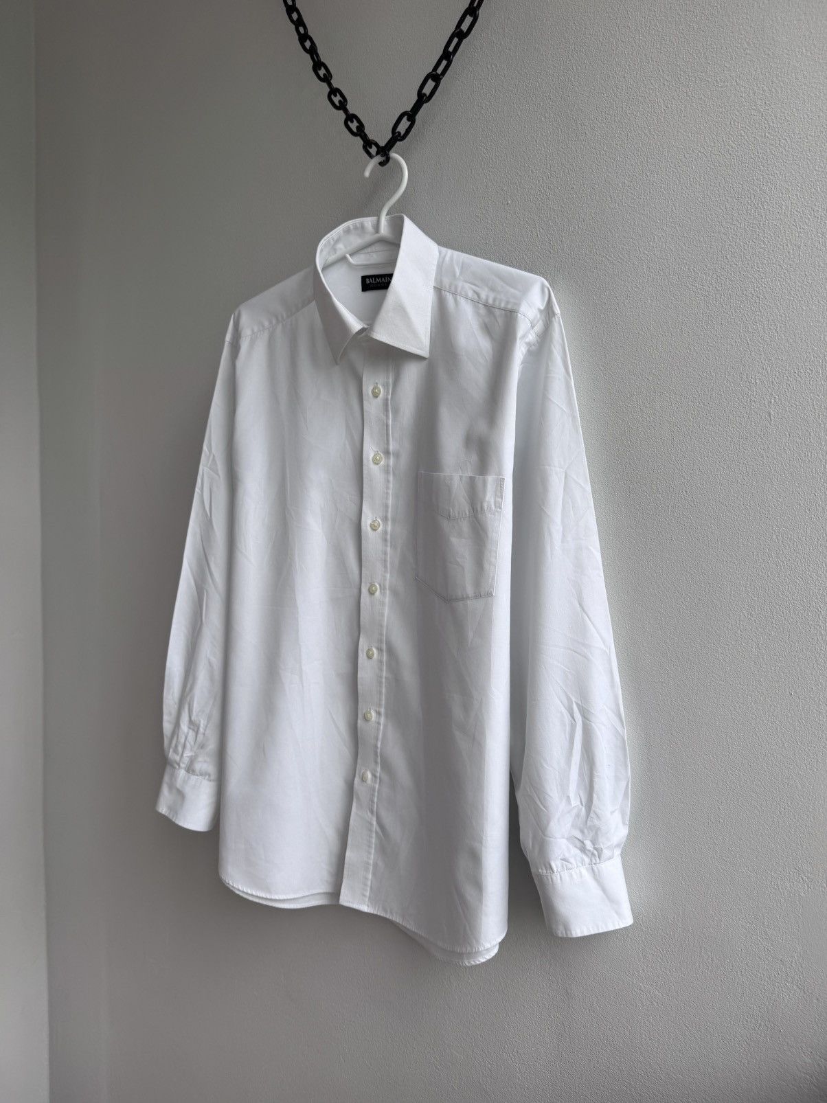 Balmain Balmain Paris Button Down Cotton Shirt Men’s Sz 16 / 41 Size US M / EU 48-50 / 2 - 2 Thumbnail