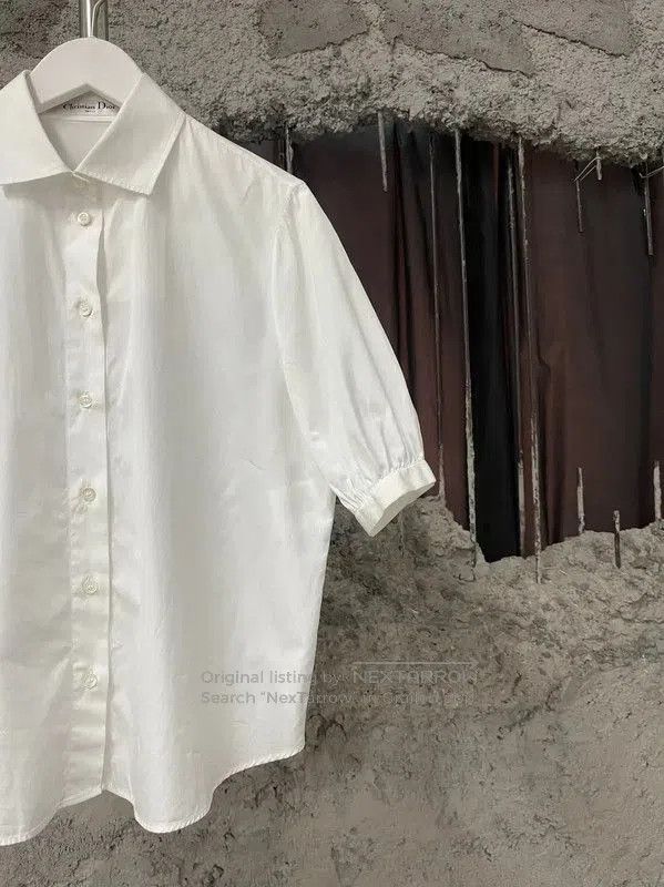 Dior Dior White Cotton Short Sleeve T. Size XXS / US 00 / IT 34 - 4 Thumbnail