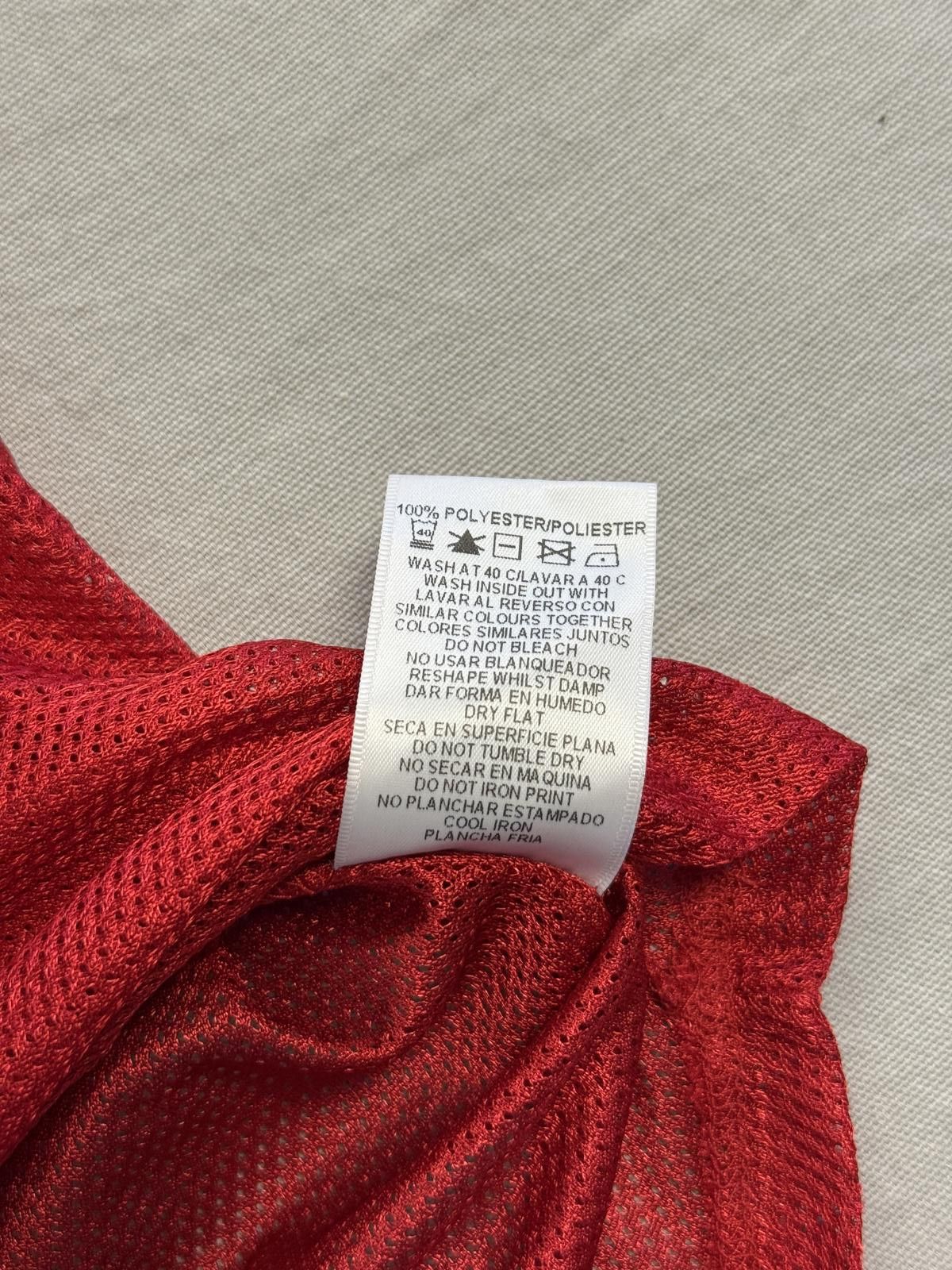 Designer Boston Football Jersey #17 Mesh Red & White Made in USA - S Size US S / EU 44-46 / 1 - 5 Thumbnail