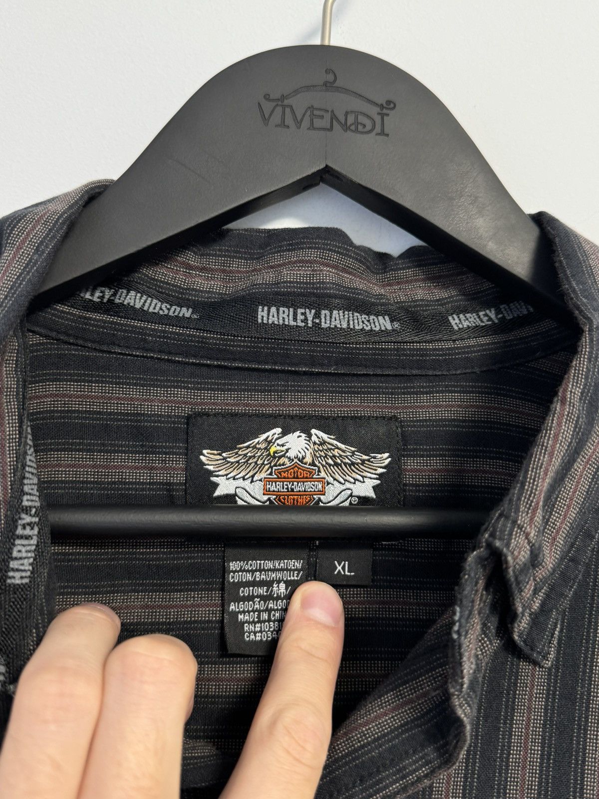 Harley Davidson Harley Davidson Vintage Button Up Big Logo 90’s style Biker Size US XL / EU 56 / 4 - 7 Thumbnail