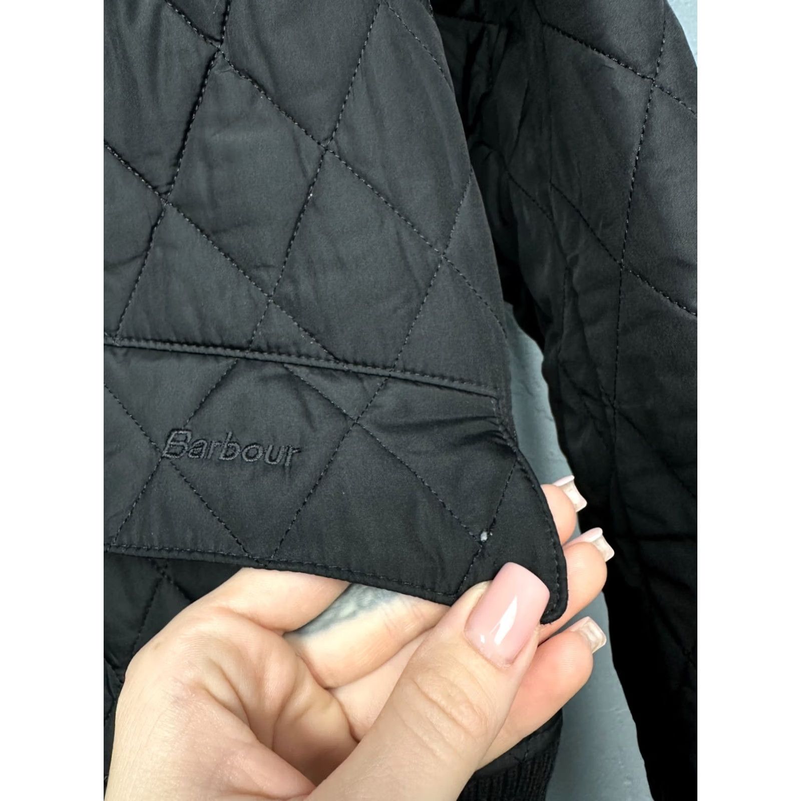 Barbour Barbour Jacket Womens Quilted Biker Size UK 10 M Black Polyester Quilted Size M / US 6-8 / IT 42-44 - 4 Thumbnail